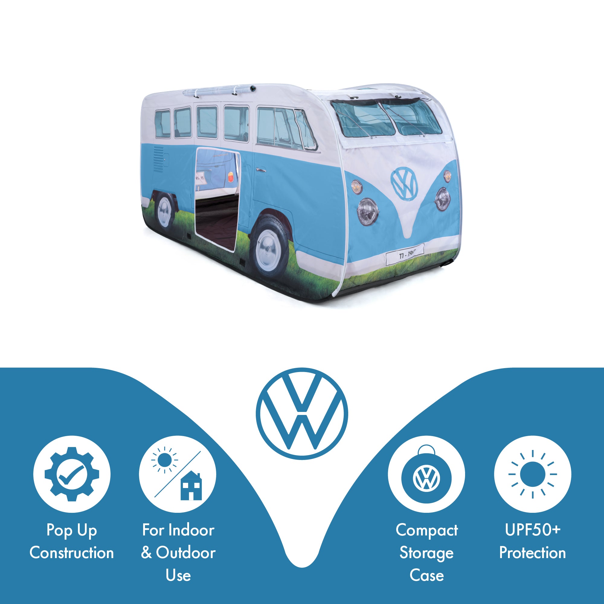 VW Kids Pop Up Tent - Dove Blue