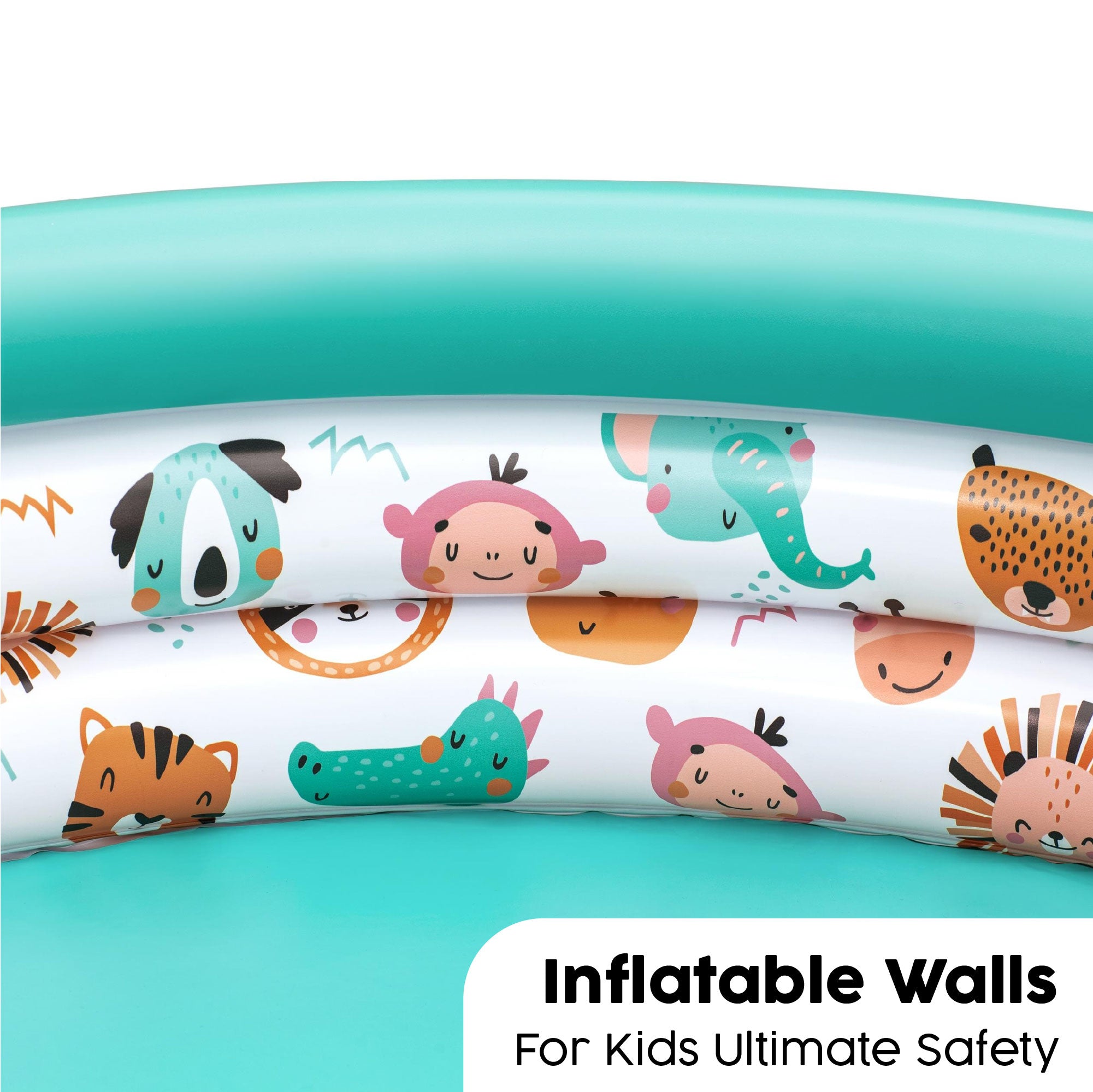 48" Safari Themed Kids Inflatable Paddling Pool