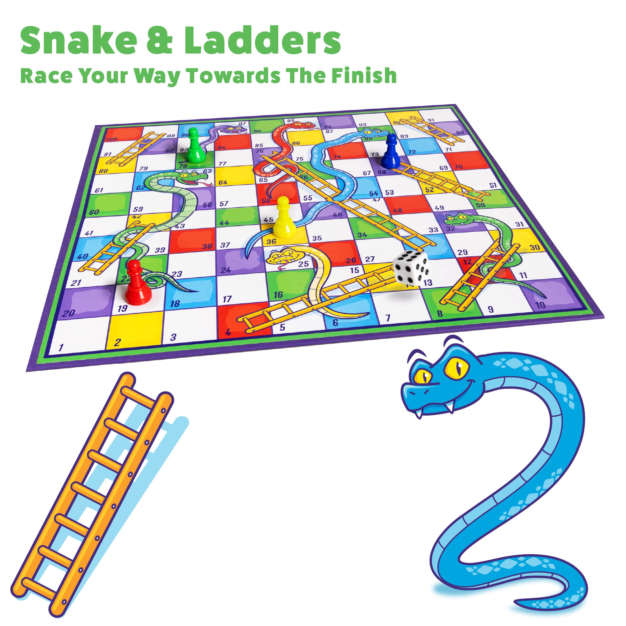 snake and ladders classic board game