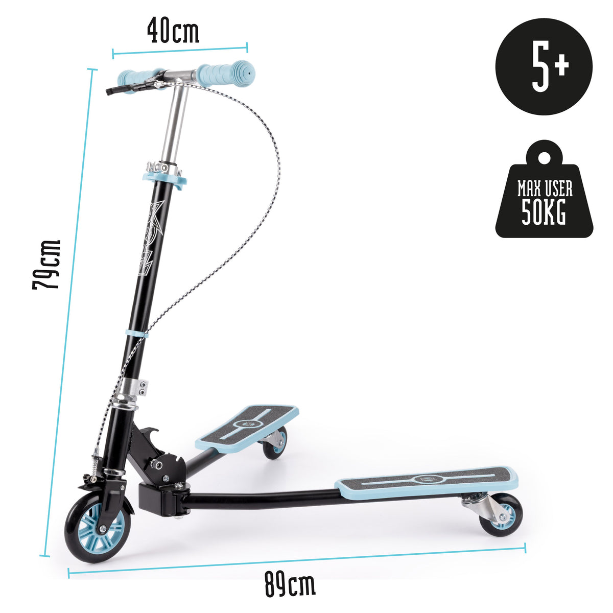 Three wheel drift scooter