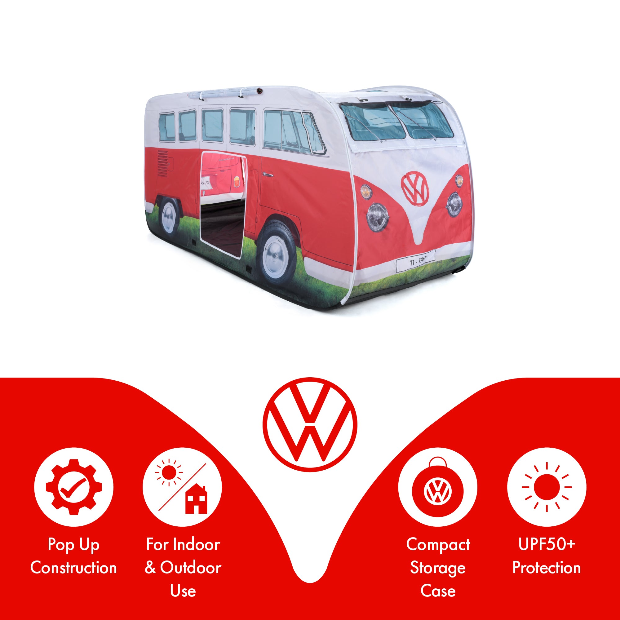 VW Kids Pop Up Tent - Titan Red