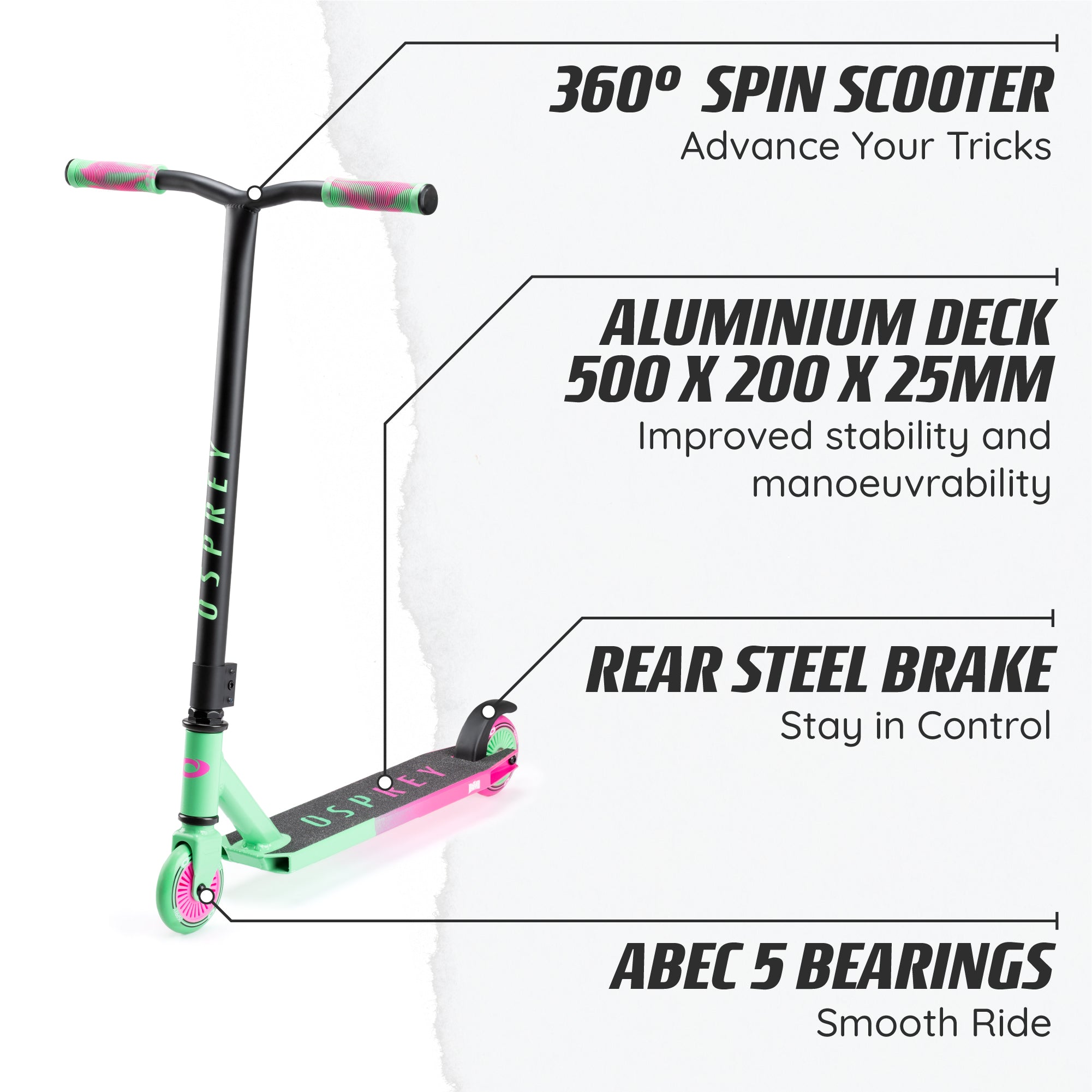 Beginner Stunt Scooters Bomb - Neon