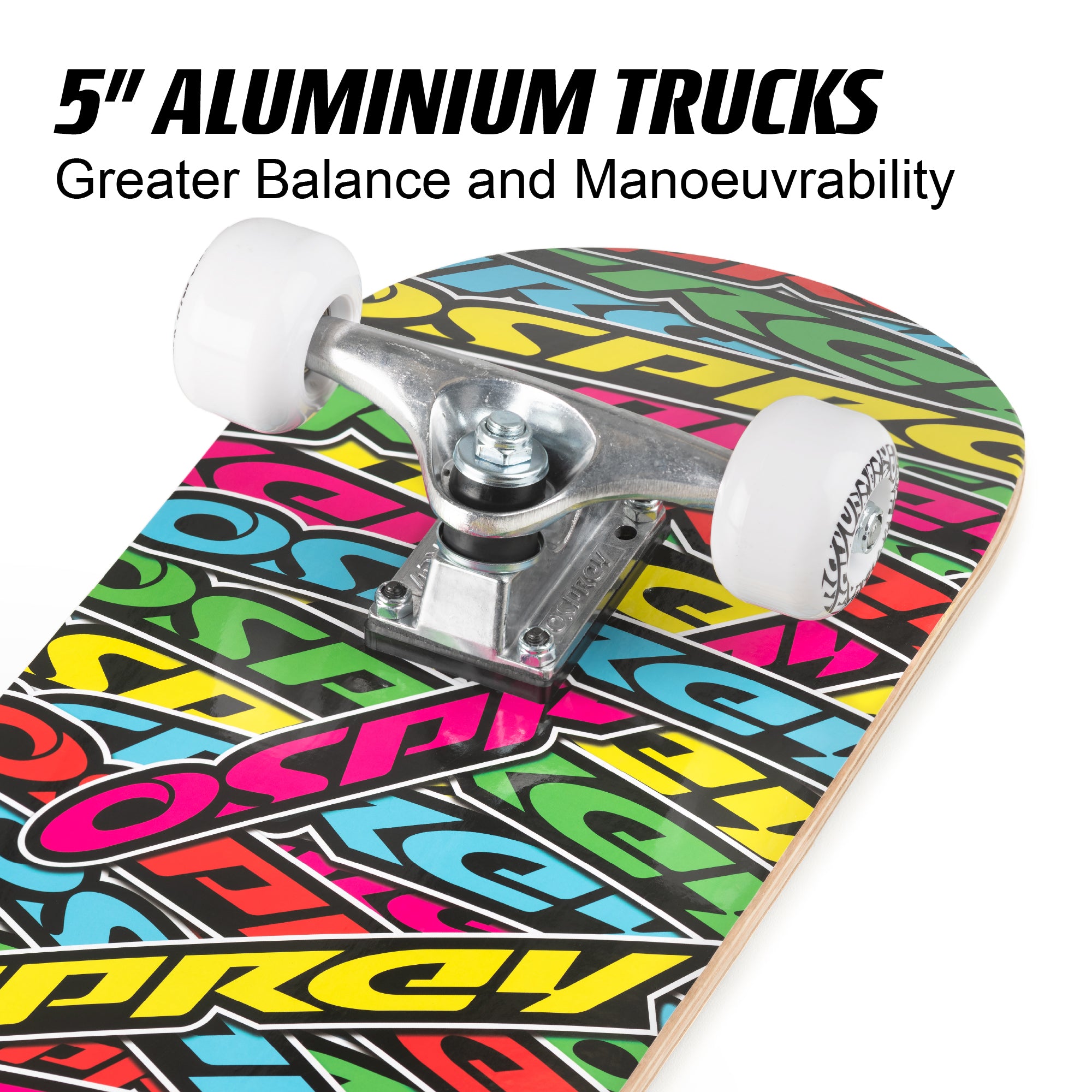 8" x 31" Complete Double Kick Skateboard - Stickers