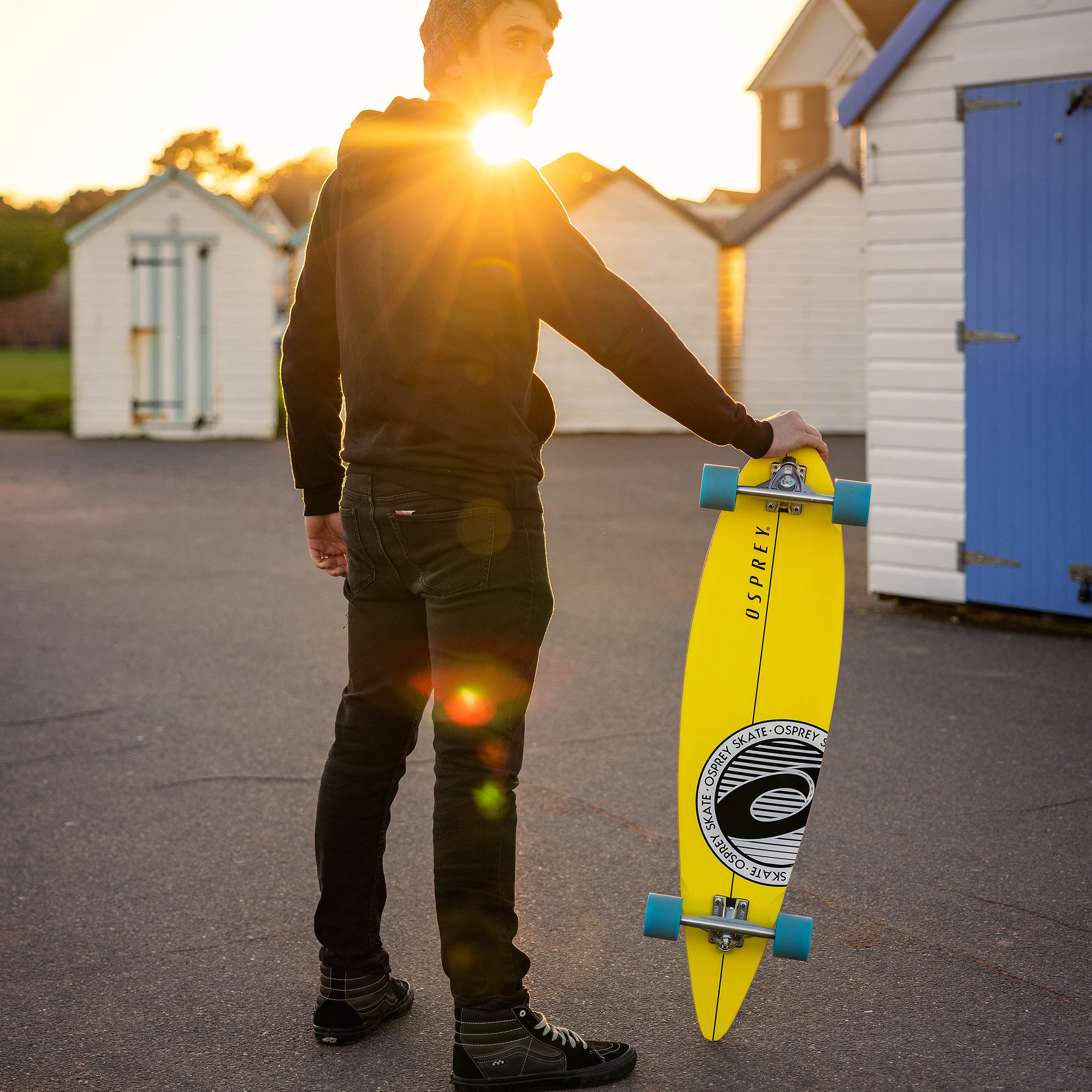 40" Pintail Longboard Skateboard - Stripe