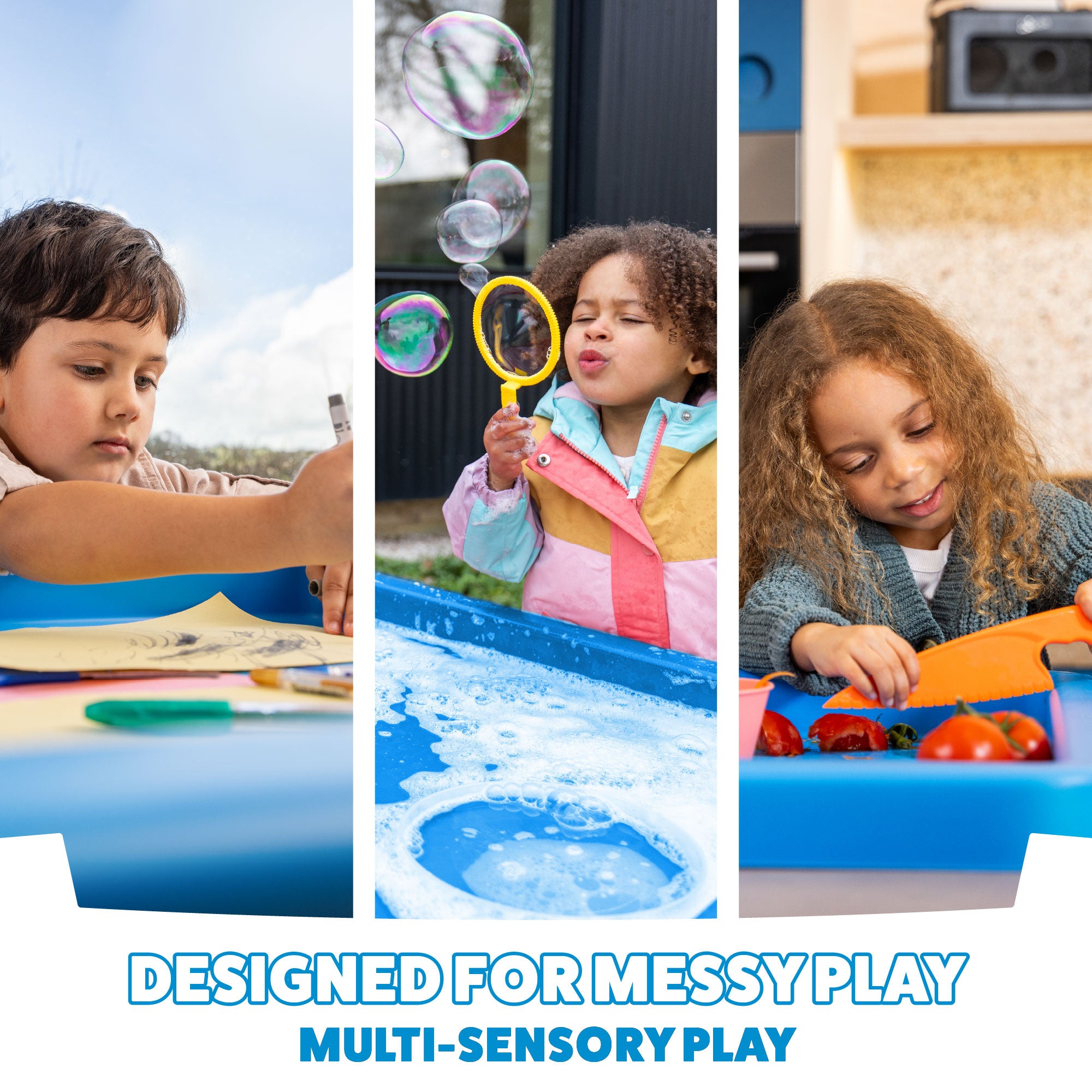 Plastic Play Tray Table - Blue