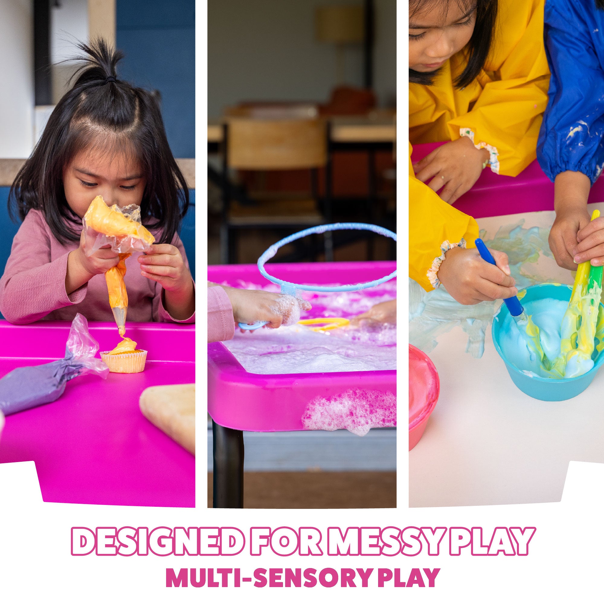 Plastic Play Tray Table - Pink