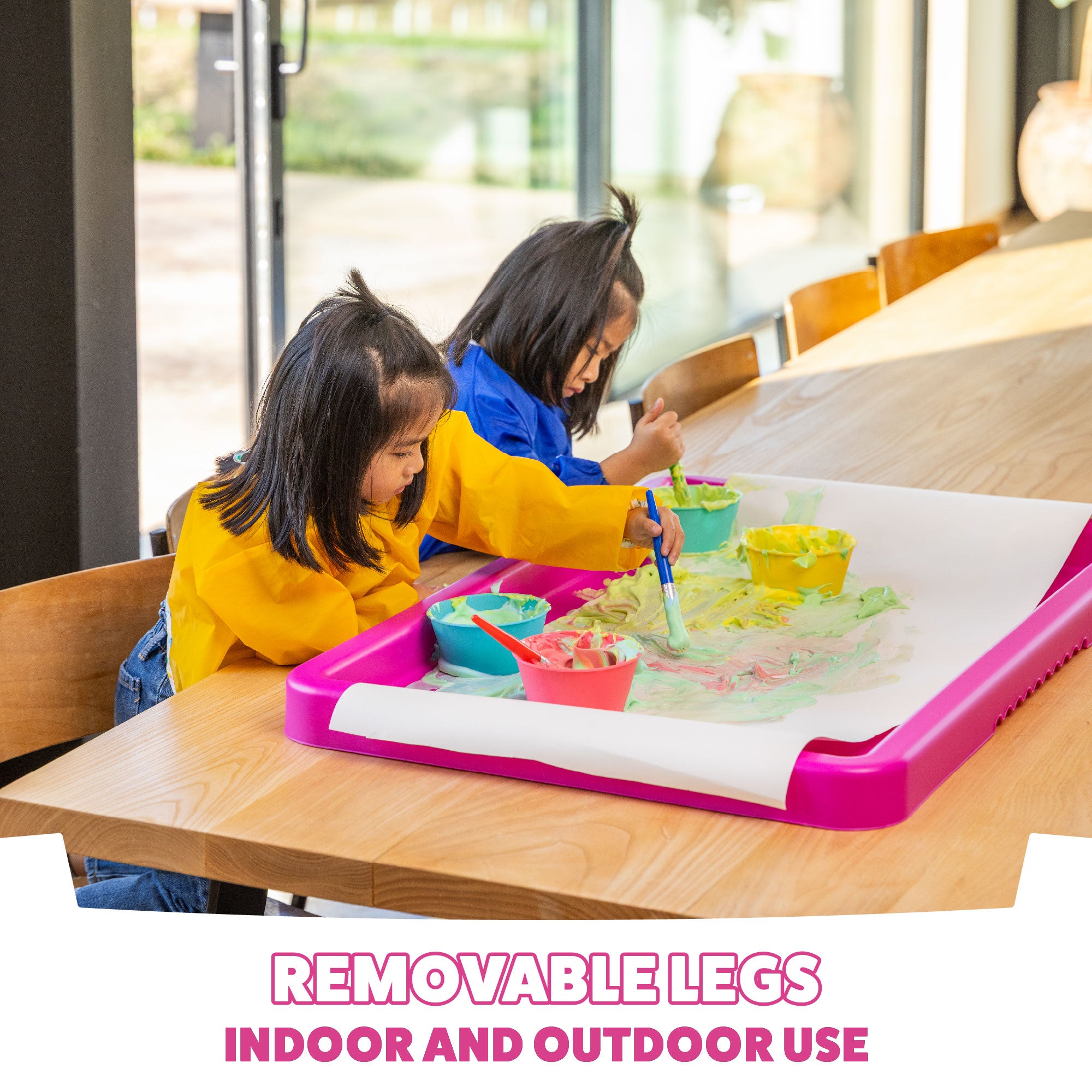 Plastic Play Tray Table - Pink