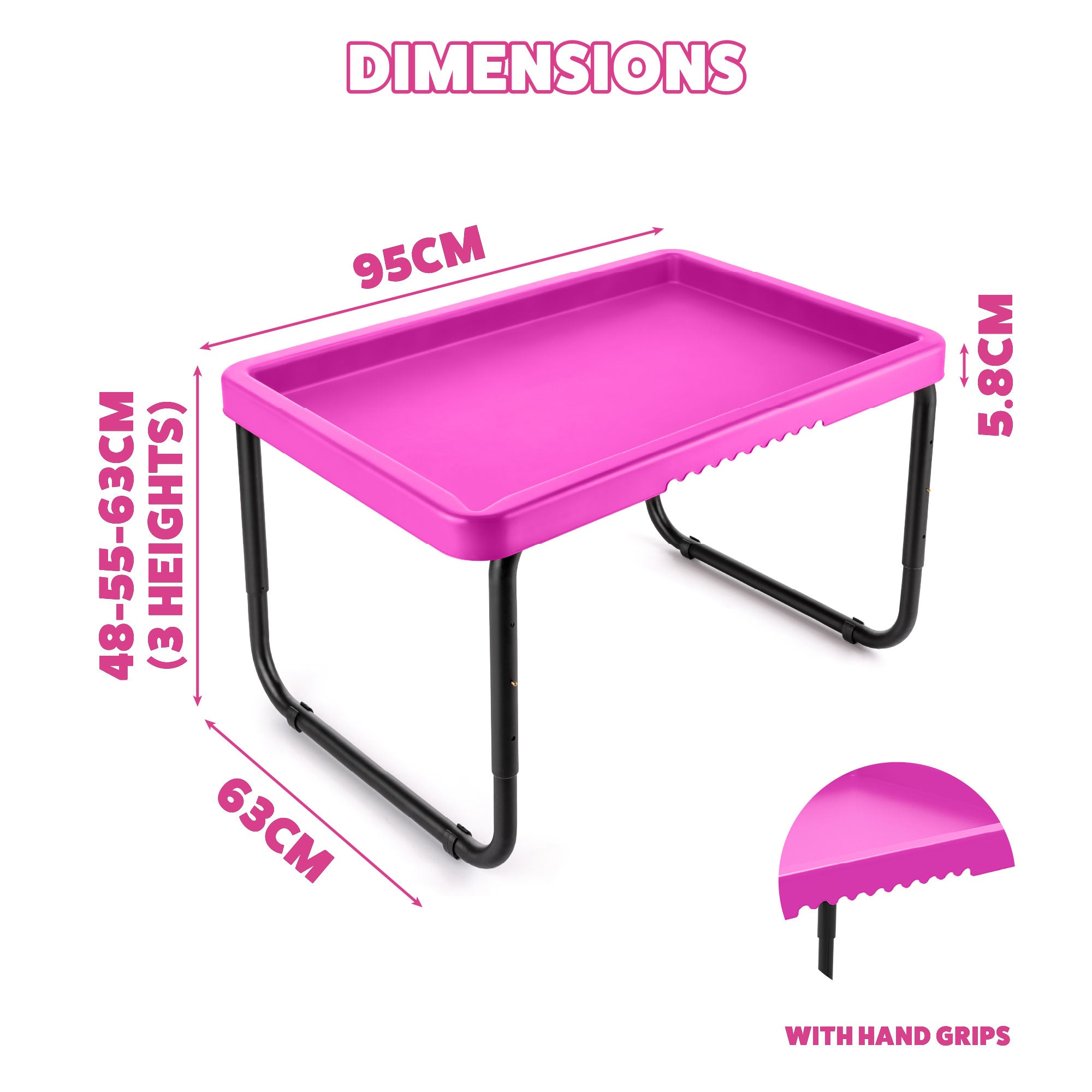 Plastic Play Tray Table - Pink