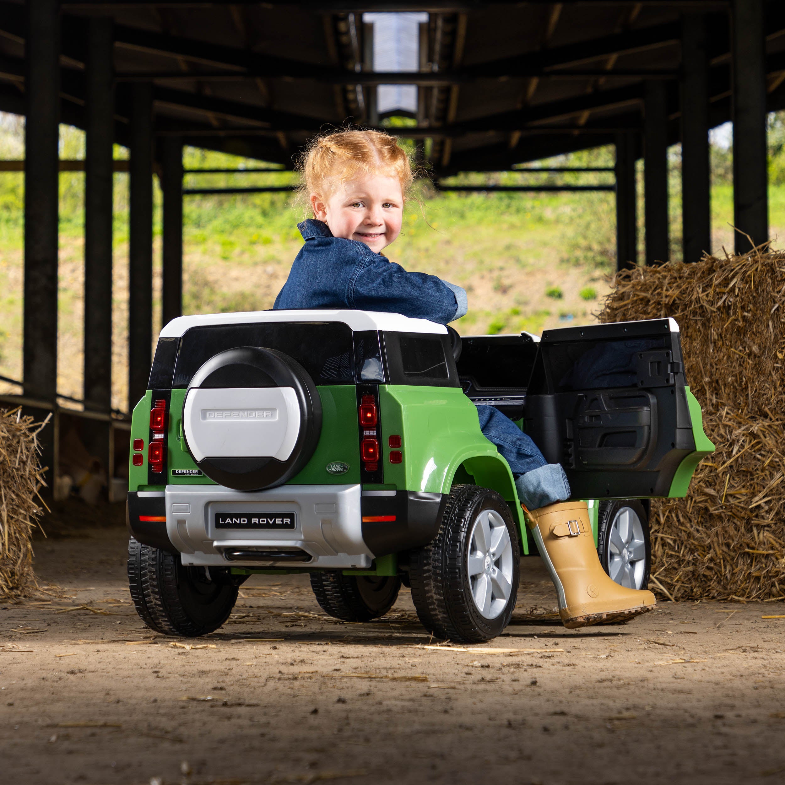 Land Rover Defender Electric Ride-On Car - Green