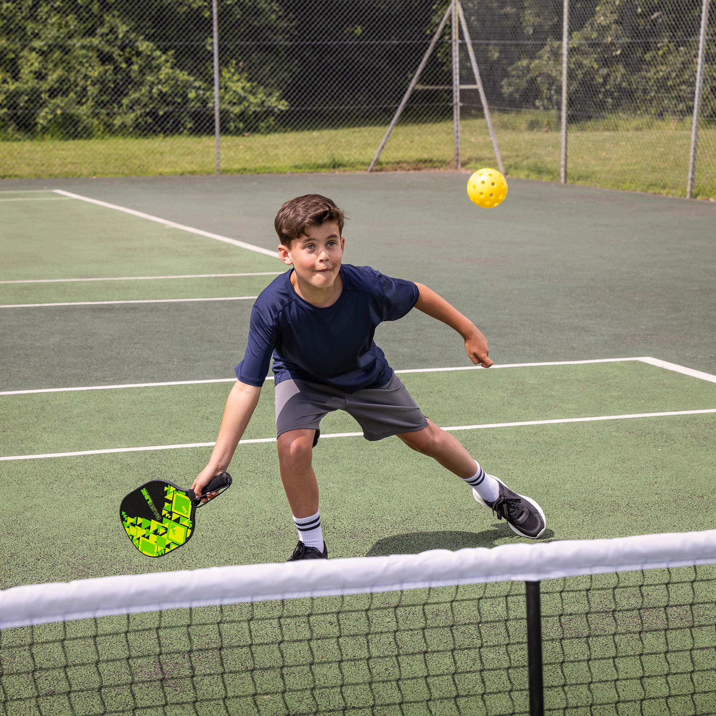 Pickleball Bat, Ball & Net - 4 Player