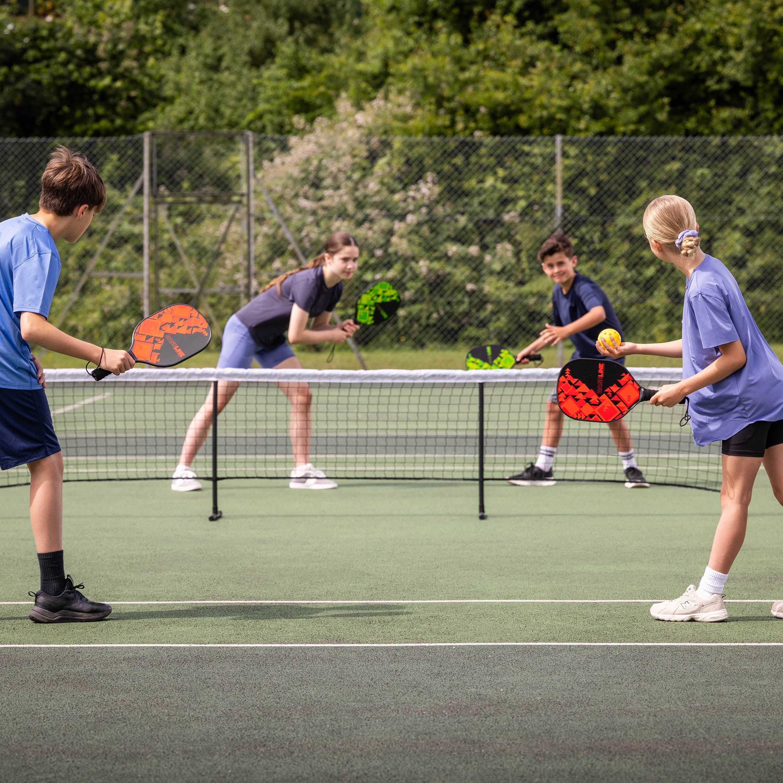 Pickleball Bat, Ball & Net - 4 Player