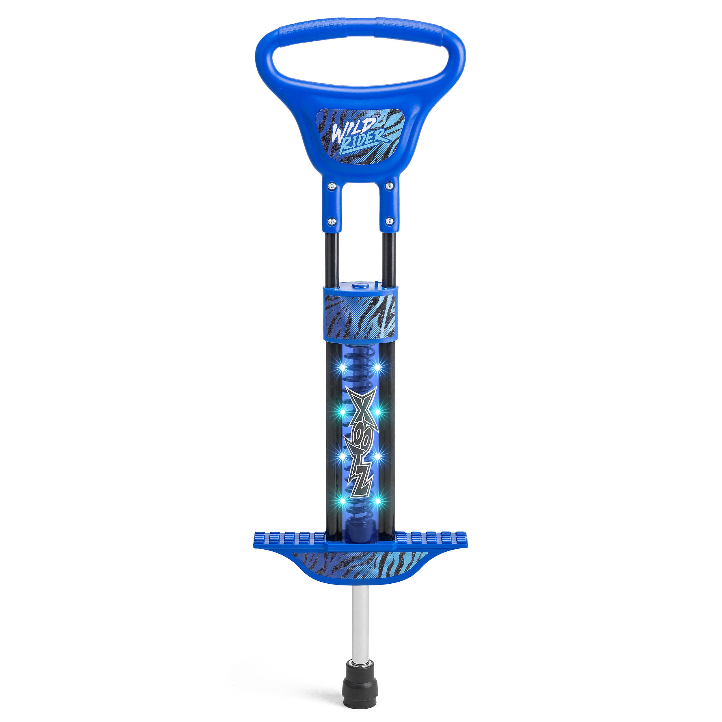 Wild Rider Light Up Pogo Stick Blue Tiger