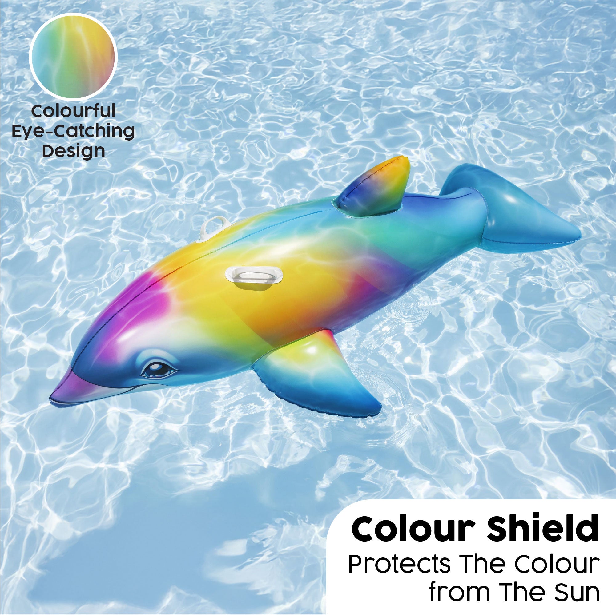 inflatable dolphin with heavy duty handles