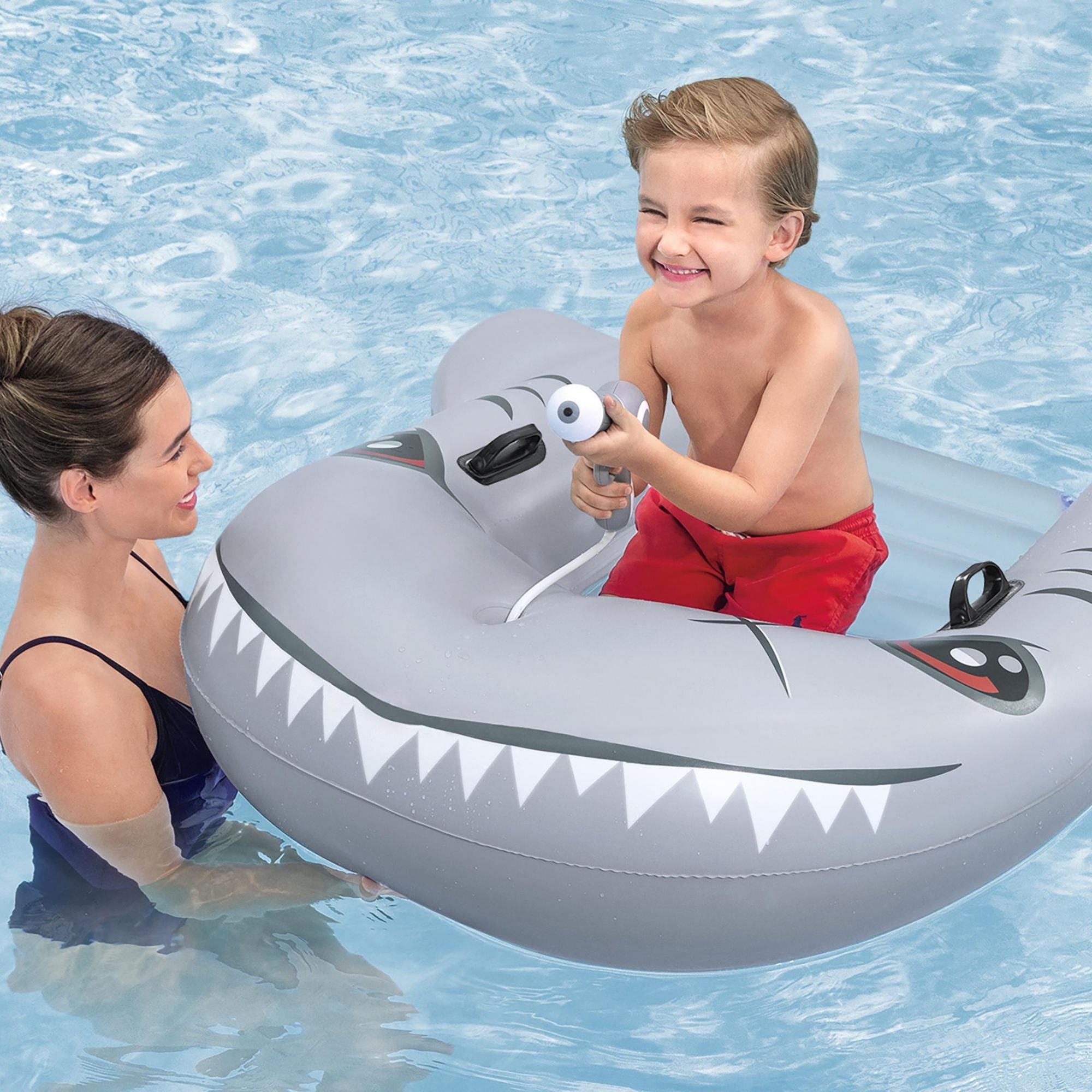 inflatable shark ride-on