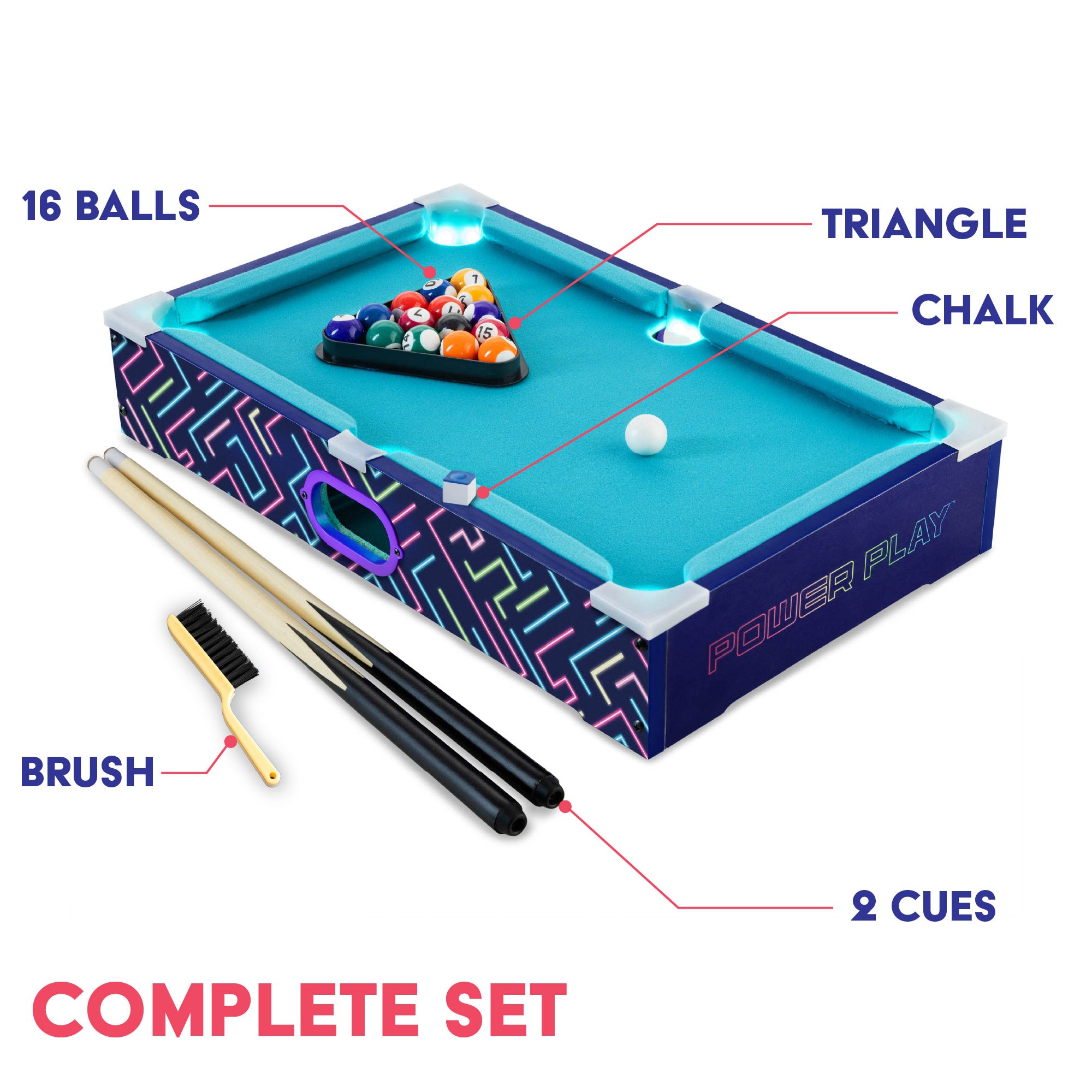 LED 20” Pool Games Table