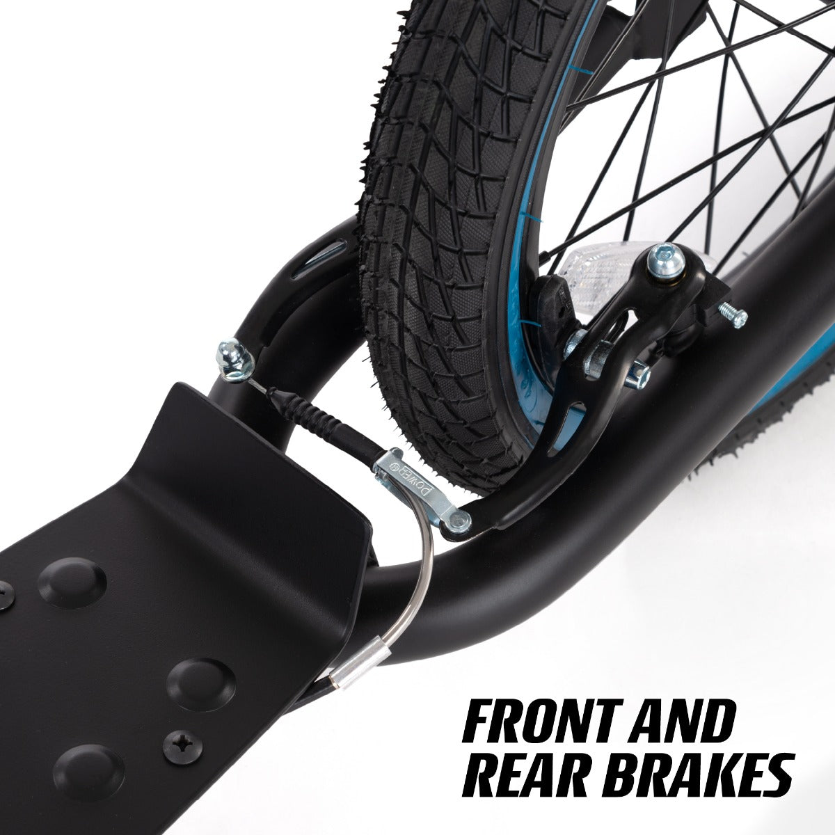 Heavy-duty black scooter for stunts and jumps