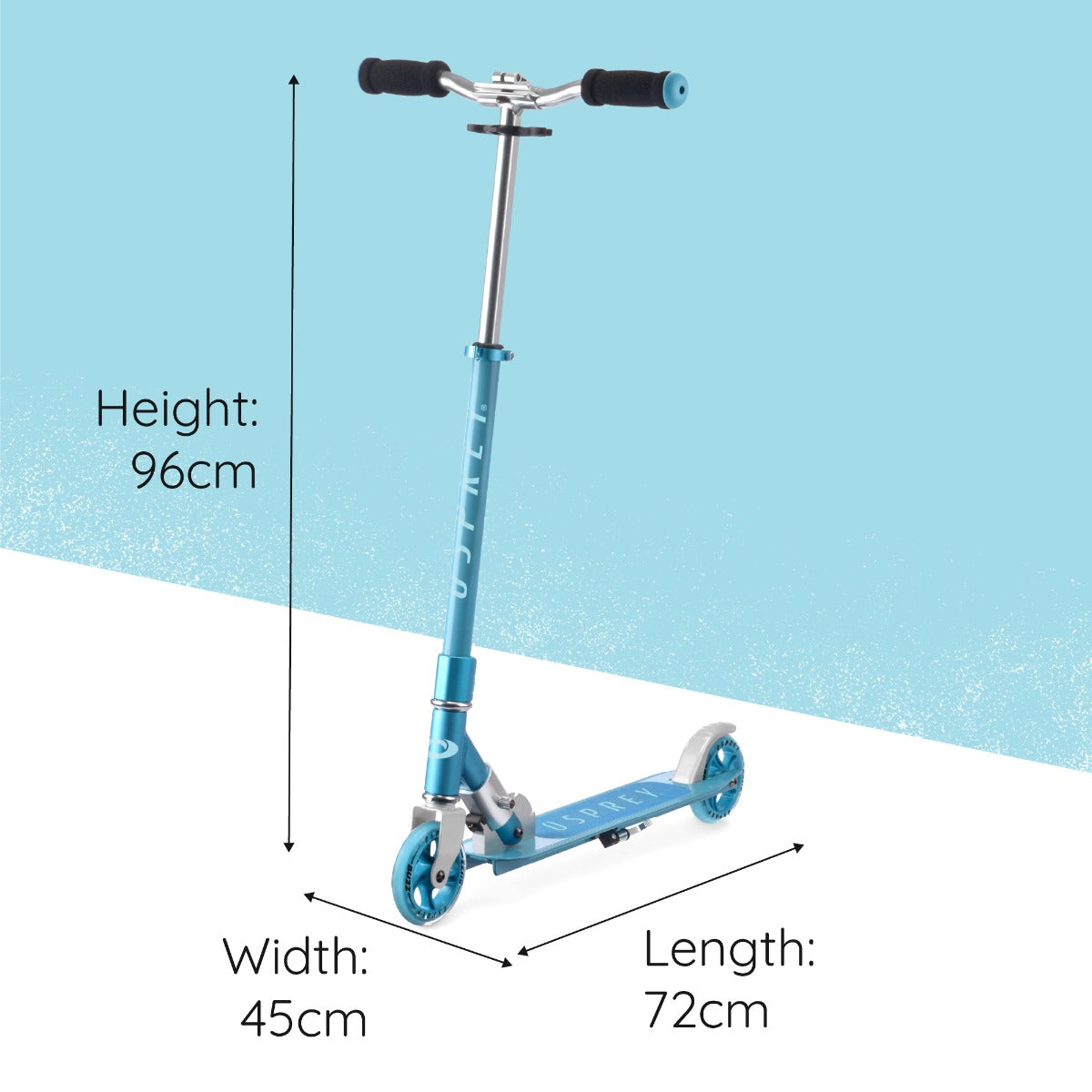 Easy-store kids scooter in blue