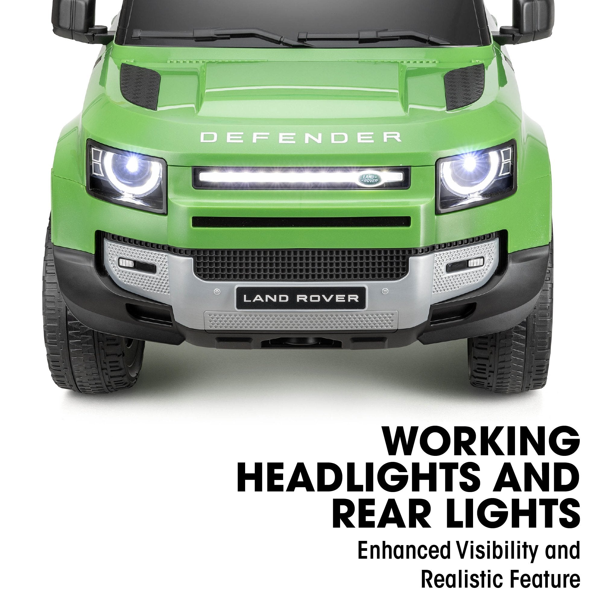 Land Rover Defender Electric Ride-On Car - Green