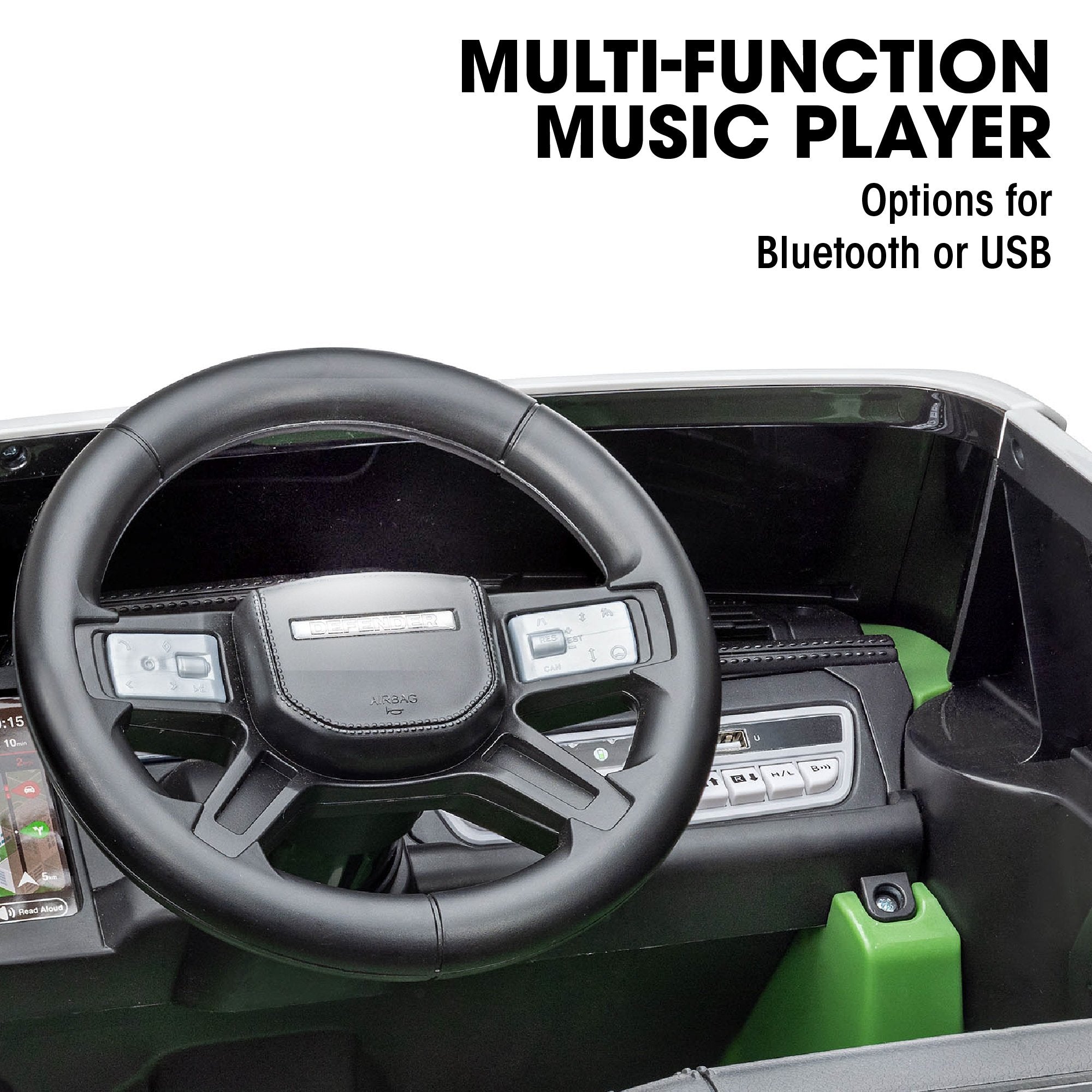 Land Rover Defender Electric Ride-On Car - Green