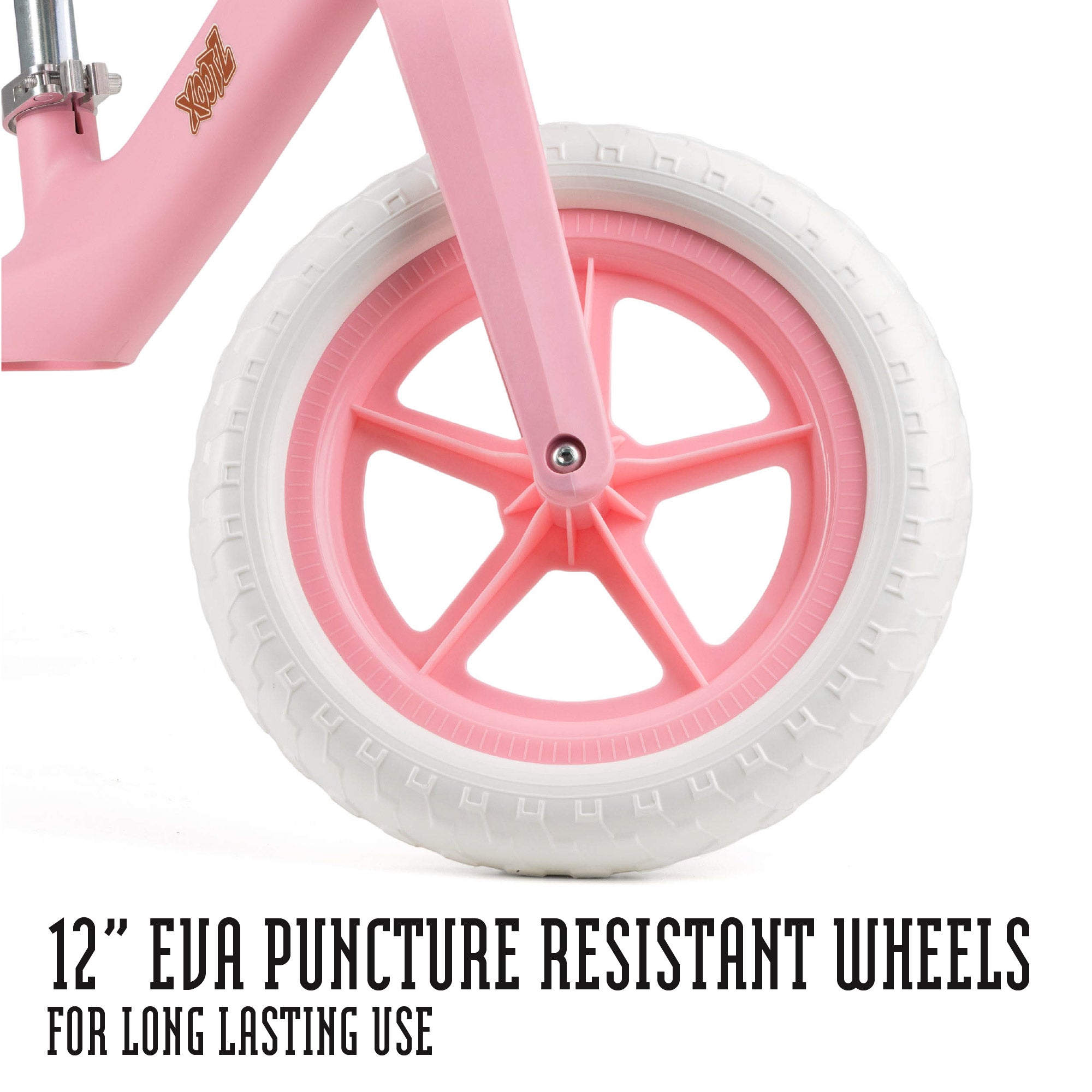 bicycle for 2 year old with padded saddle and 12inch EVA wheels