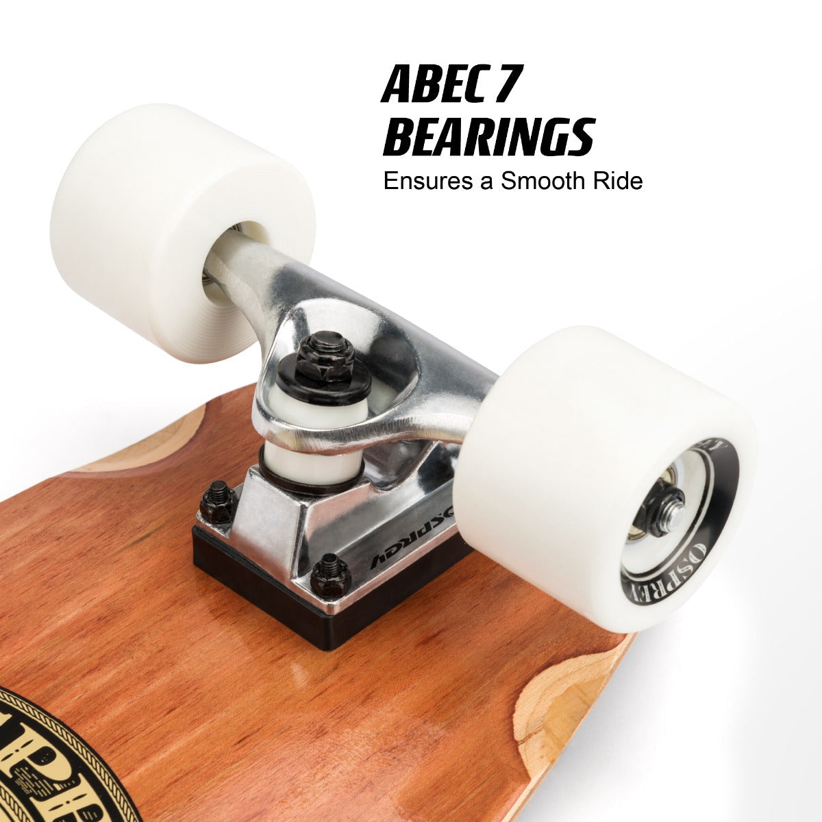 Skateboard for smooth cruising rides