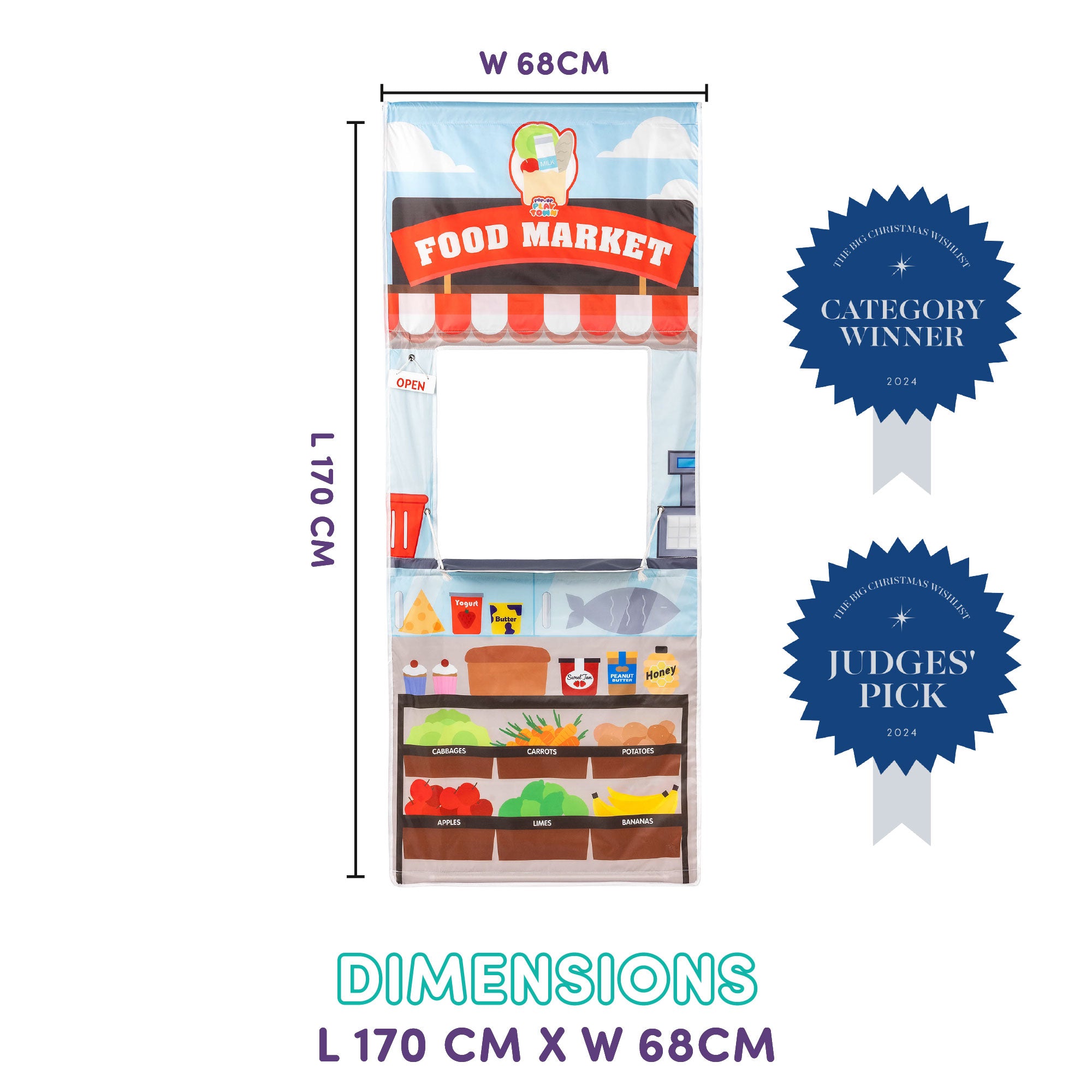 pop up food market play curtain