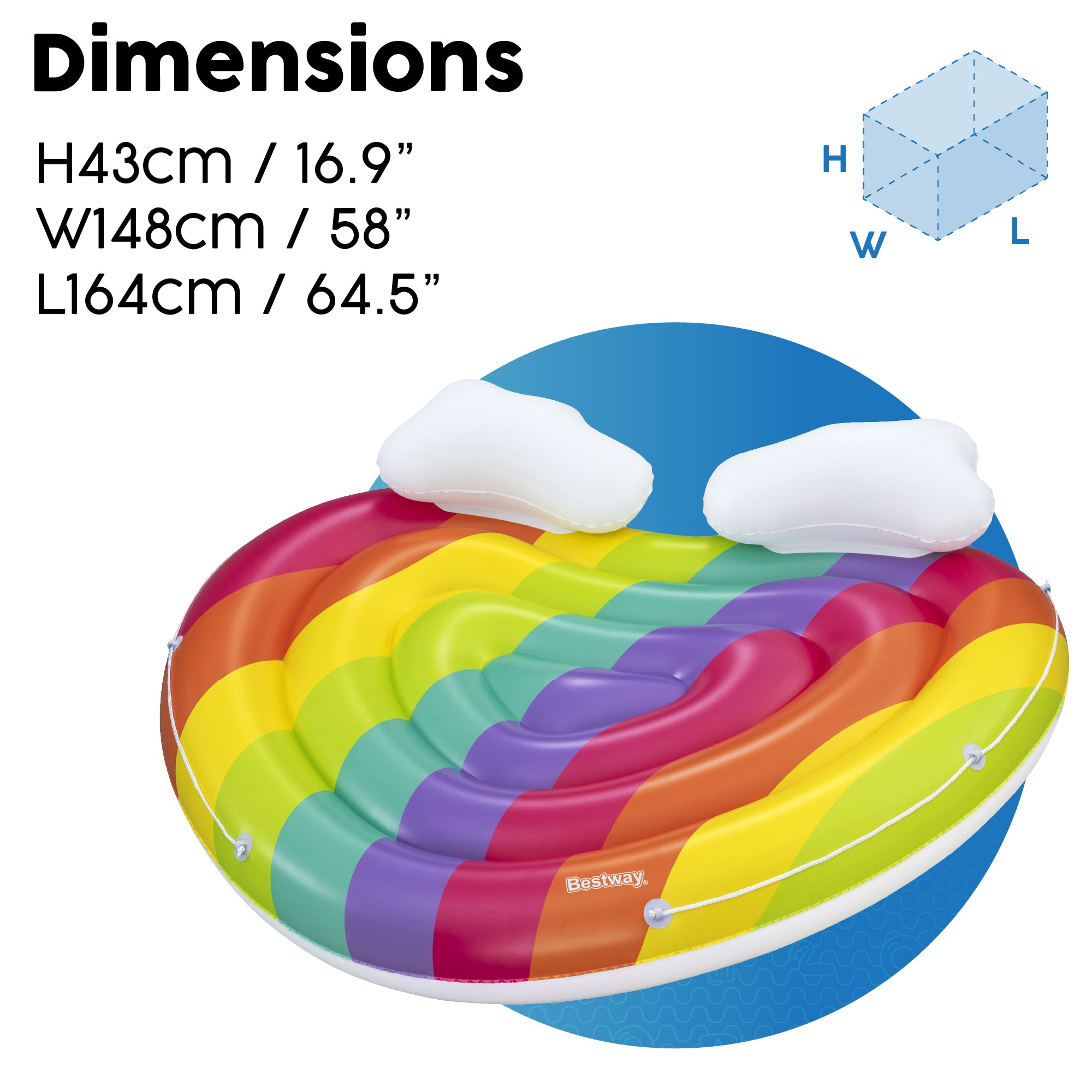 double inflatable pool floatie