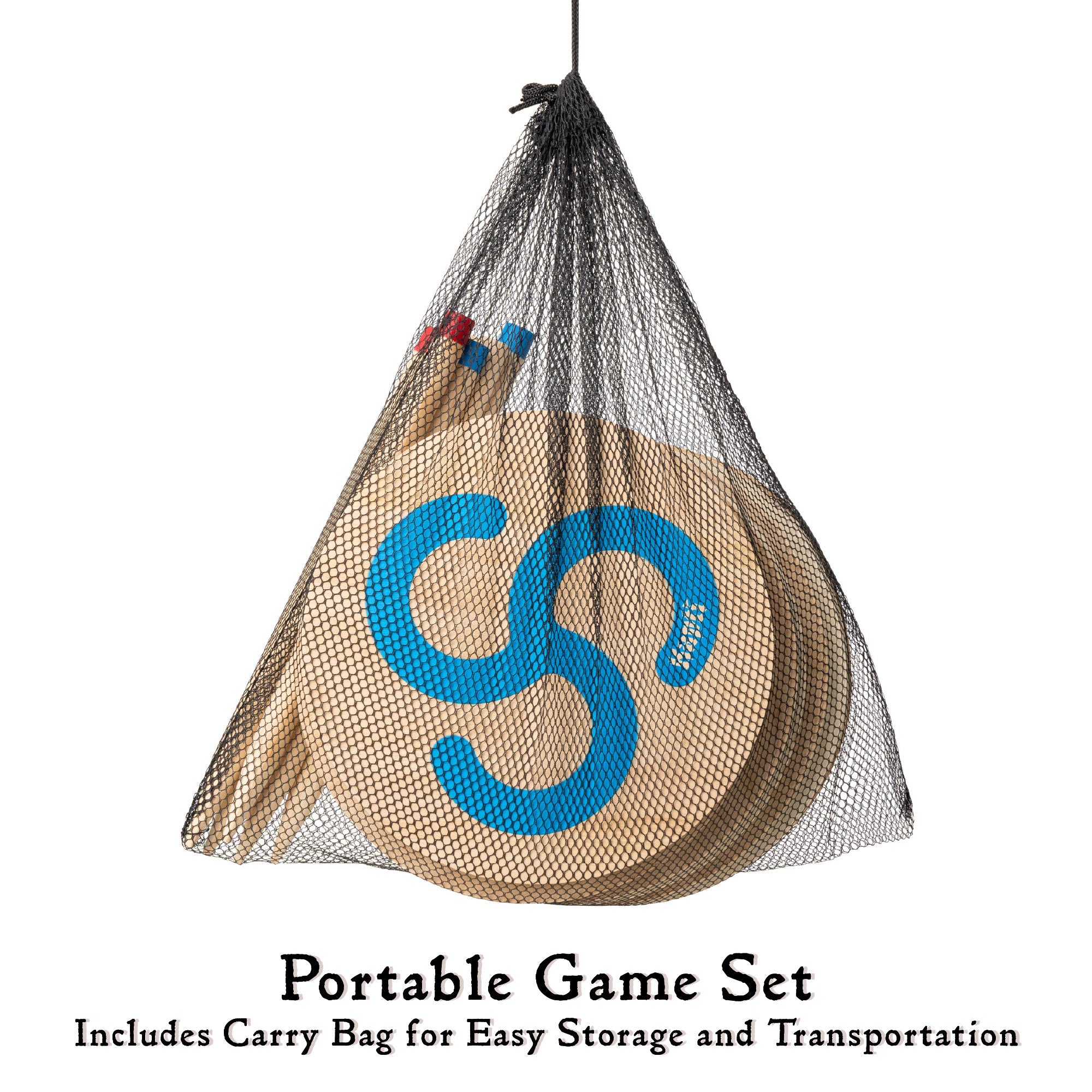 Portable game set with a carrying bag