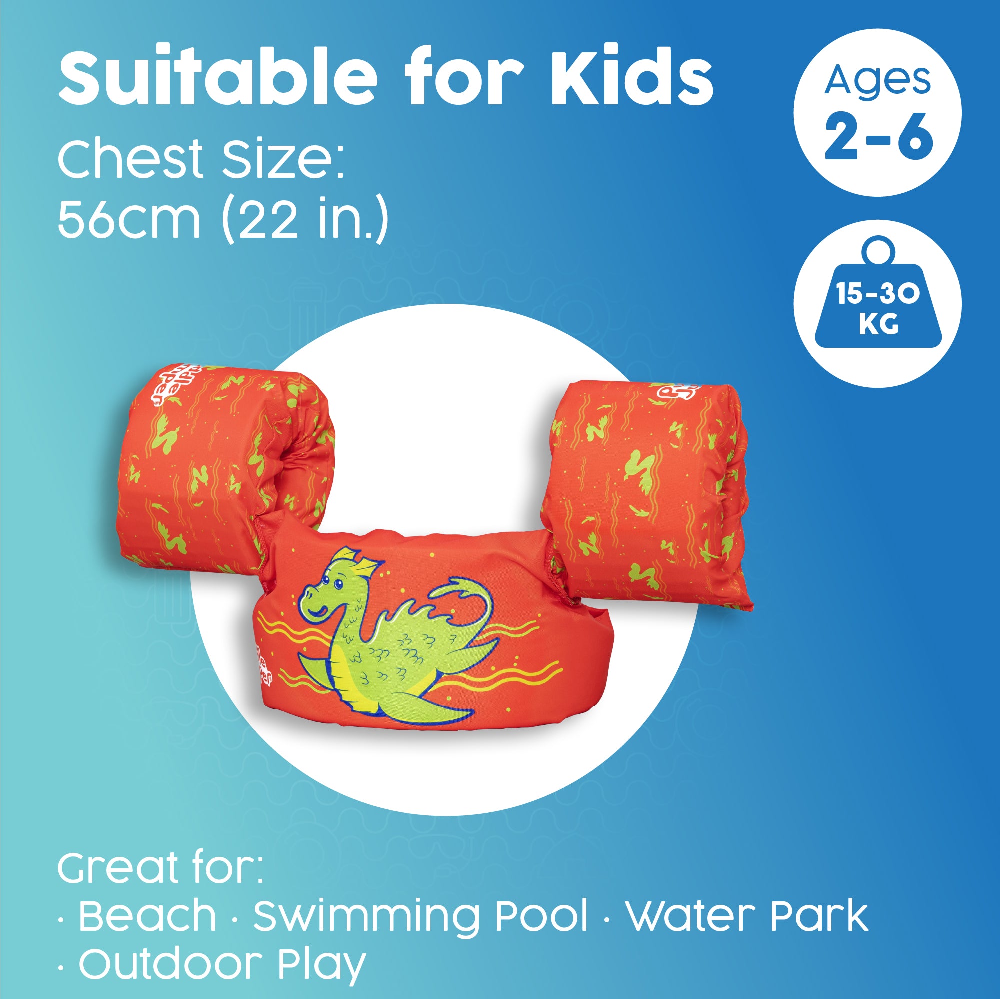 kids inflatable swim vest
