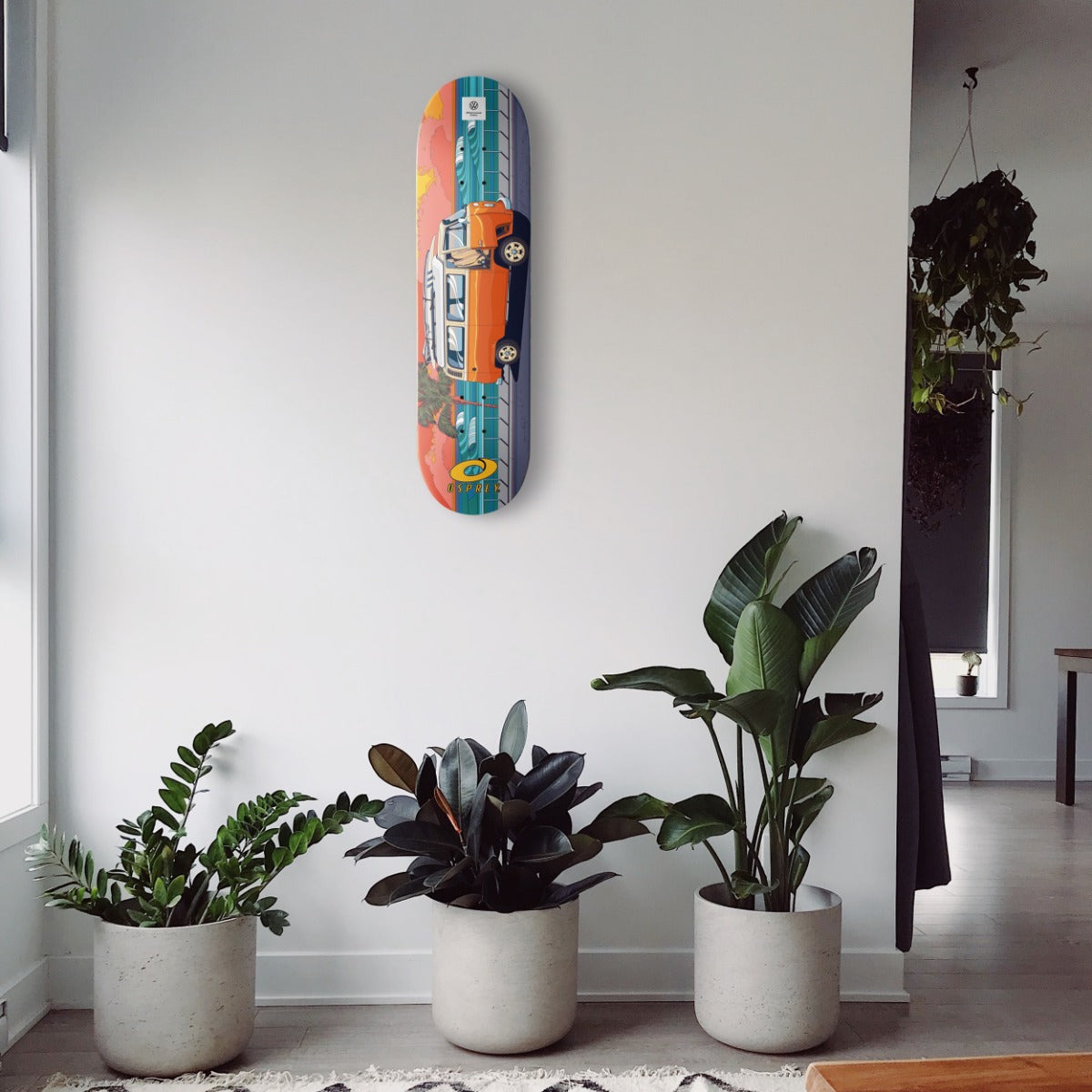 8" x 31" Complete Double Kick Skateboard - VW Sunset