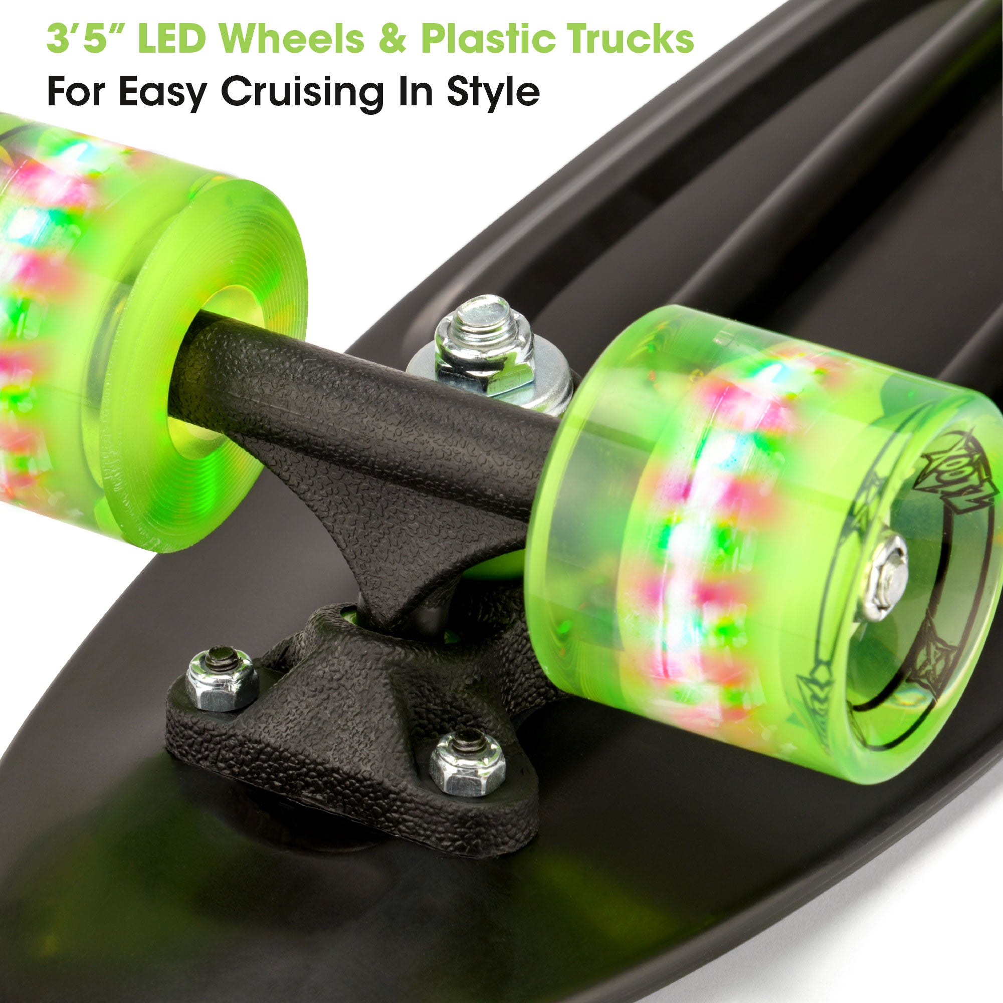 led black skateboard