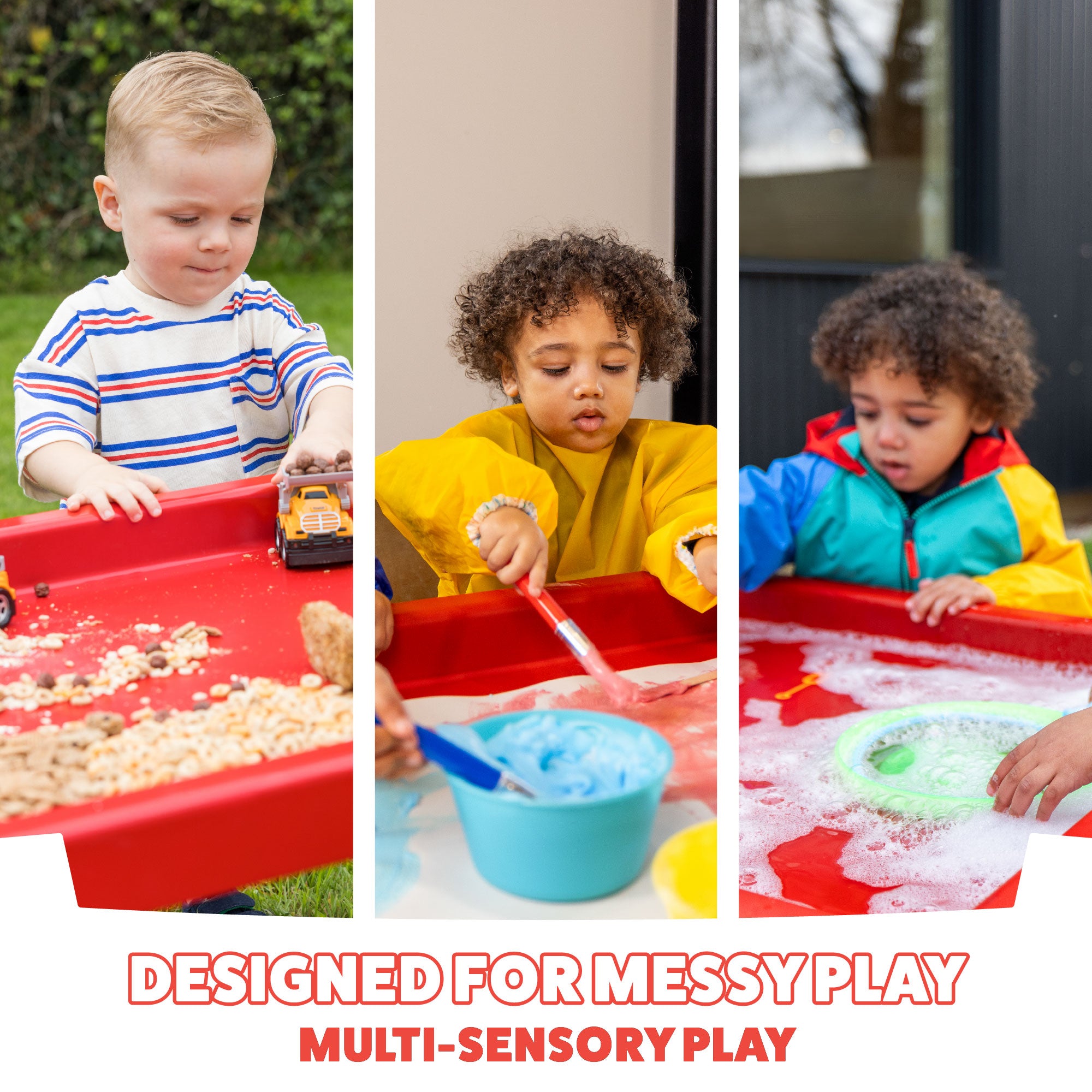 messy play tray