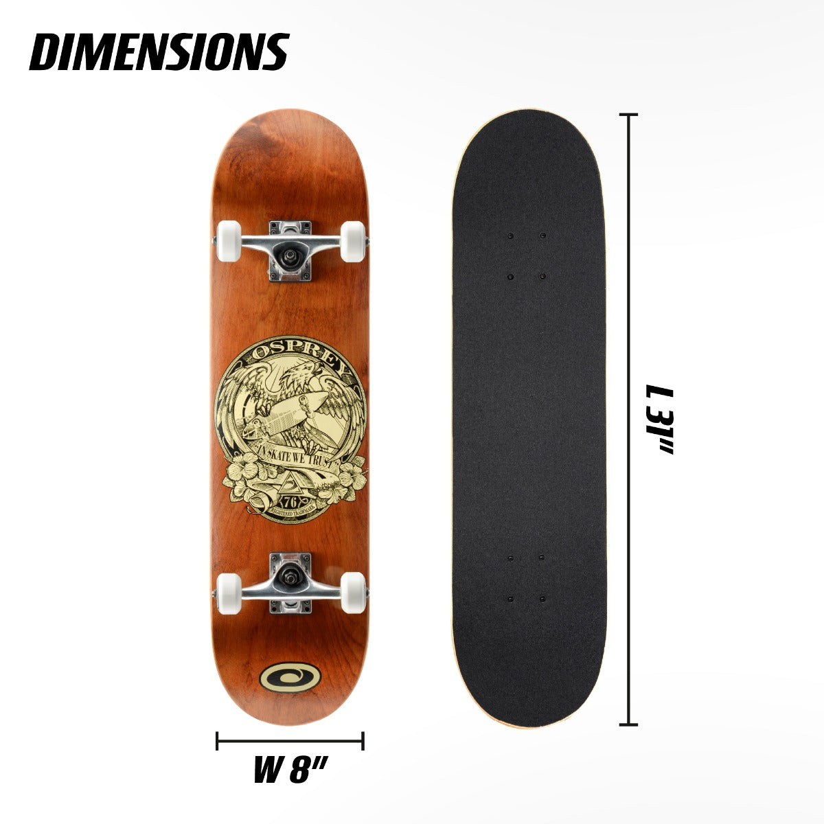 Lightweight wooden skateboard for learners