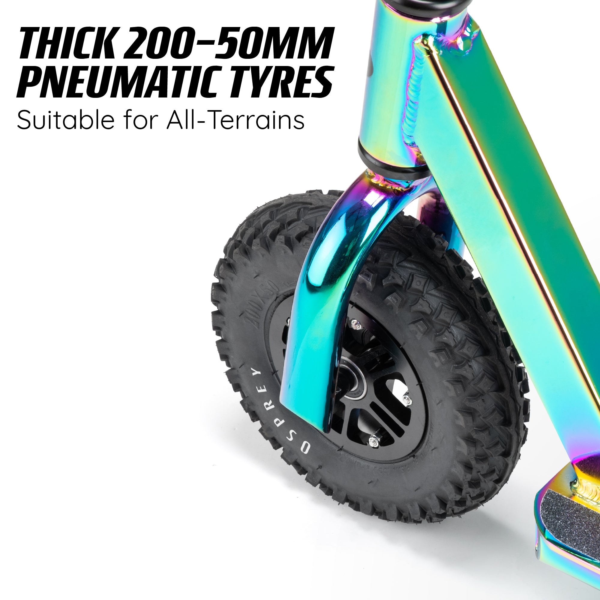 dirt scooter with pneumatic tyres