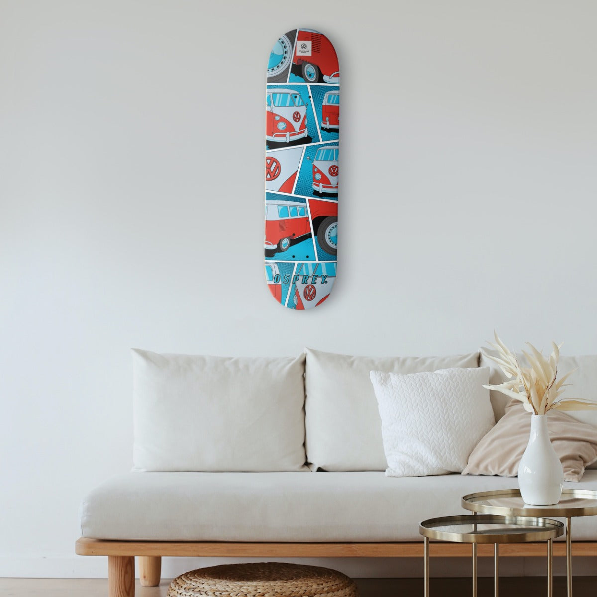 8" x 31" Complete Double Kick Skateboard - VW Comic