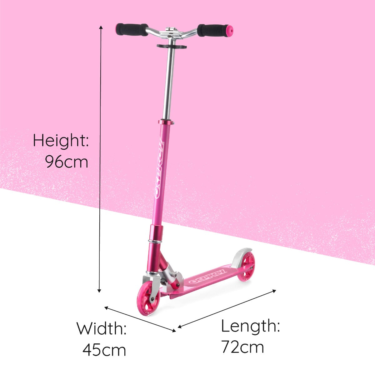 Easy-store pink scooter for children