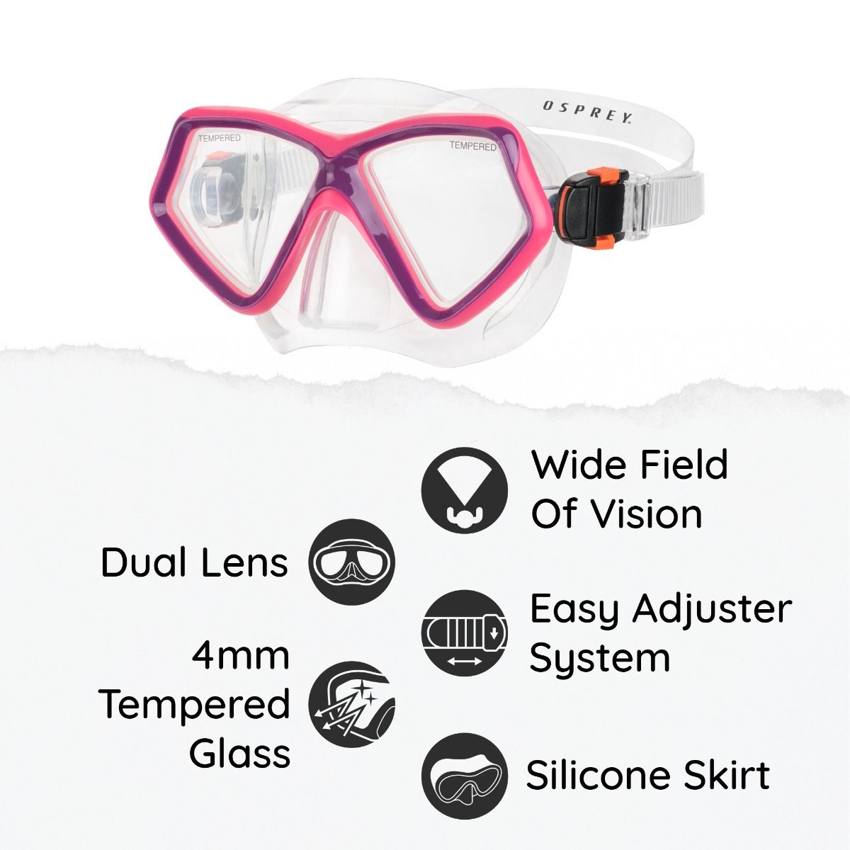 Children’s swim training set with snorkel