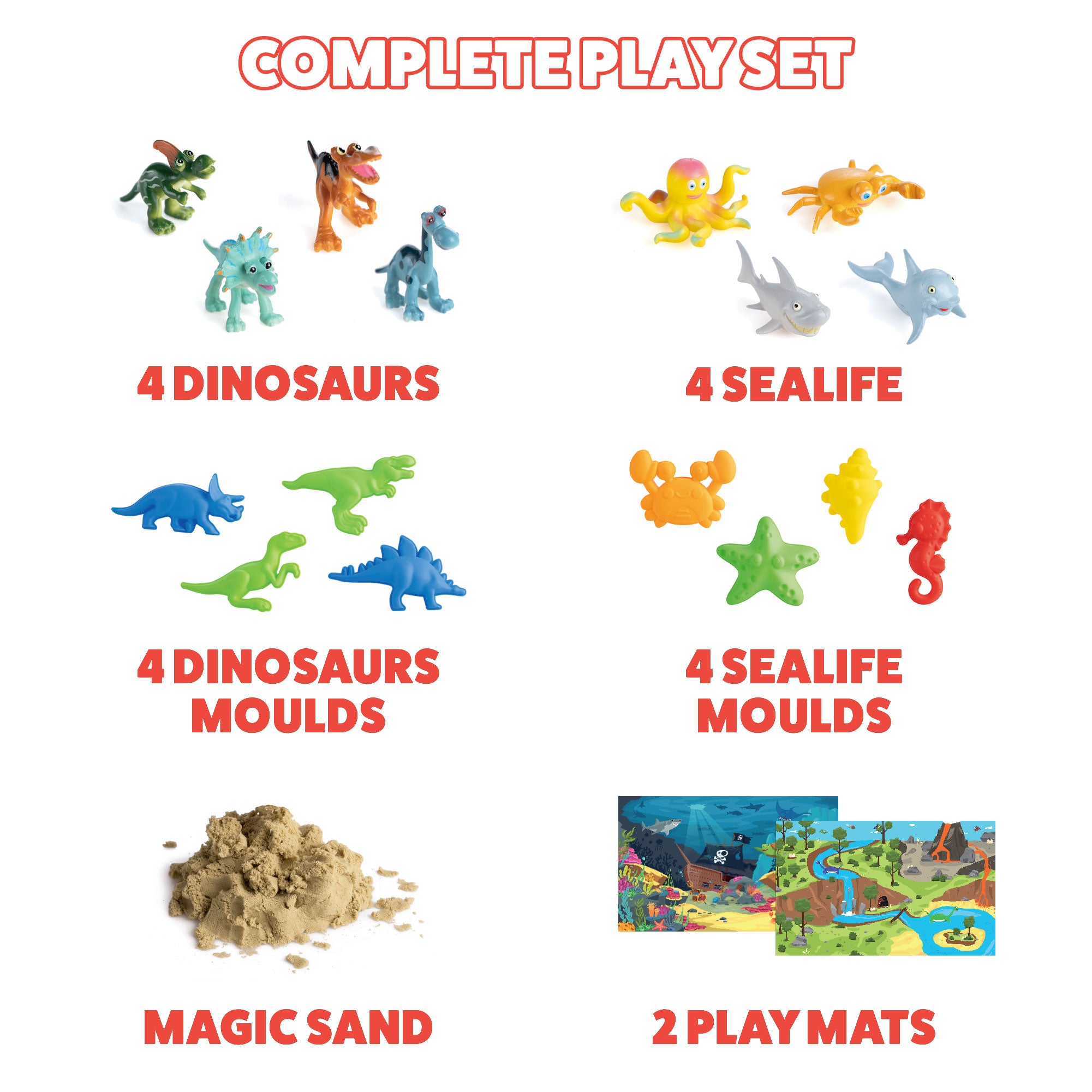 Play Tray Activity Table - Sea and Dino Theme