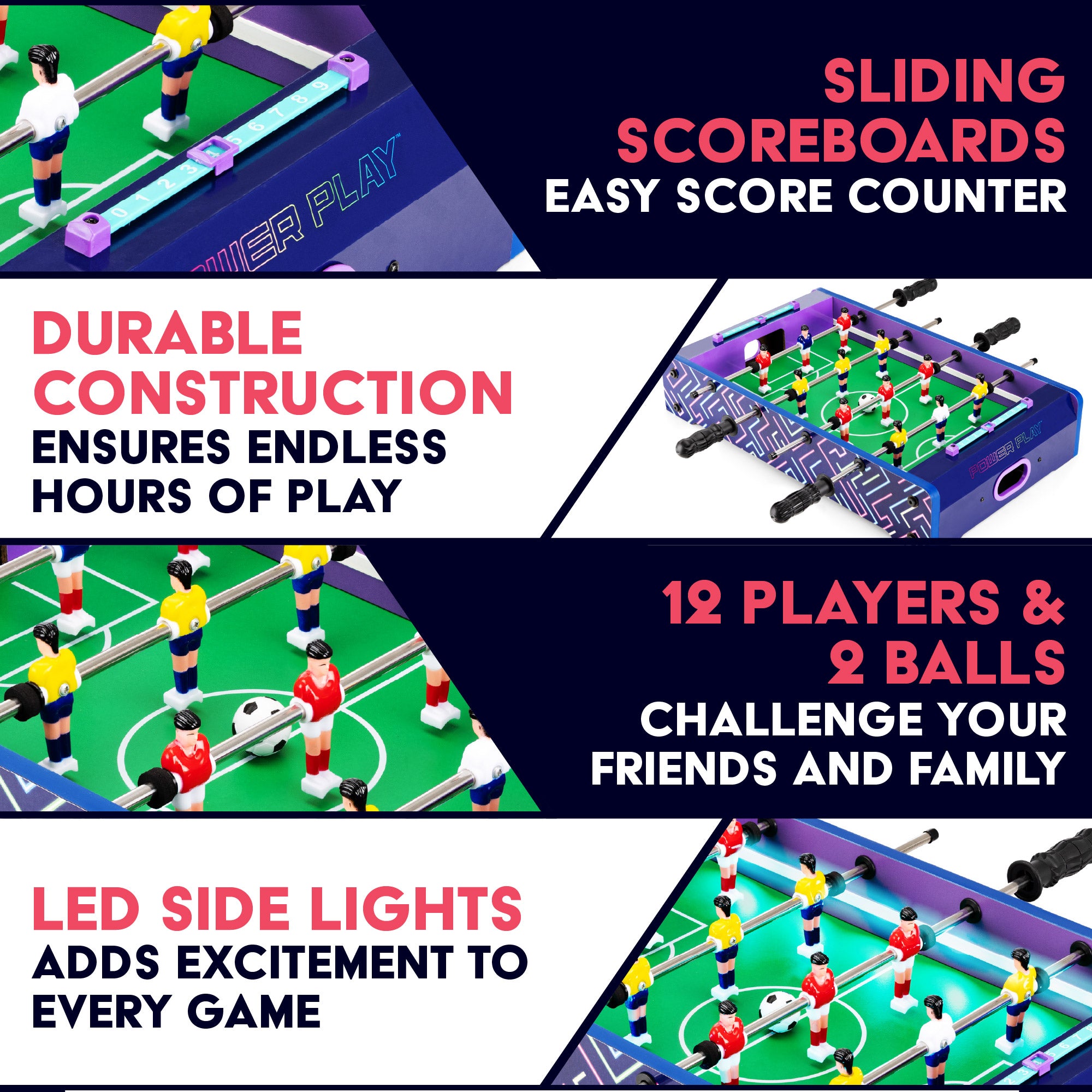 LED 20” Football Games Table