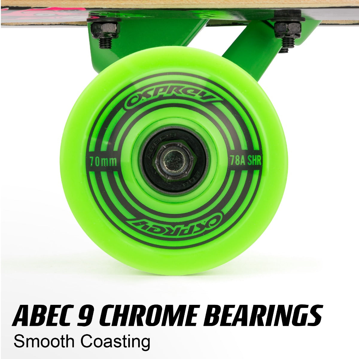 Beginner longboard with printed deck
