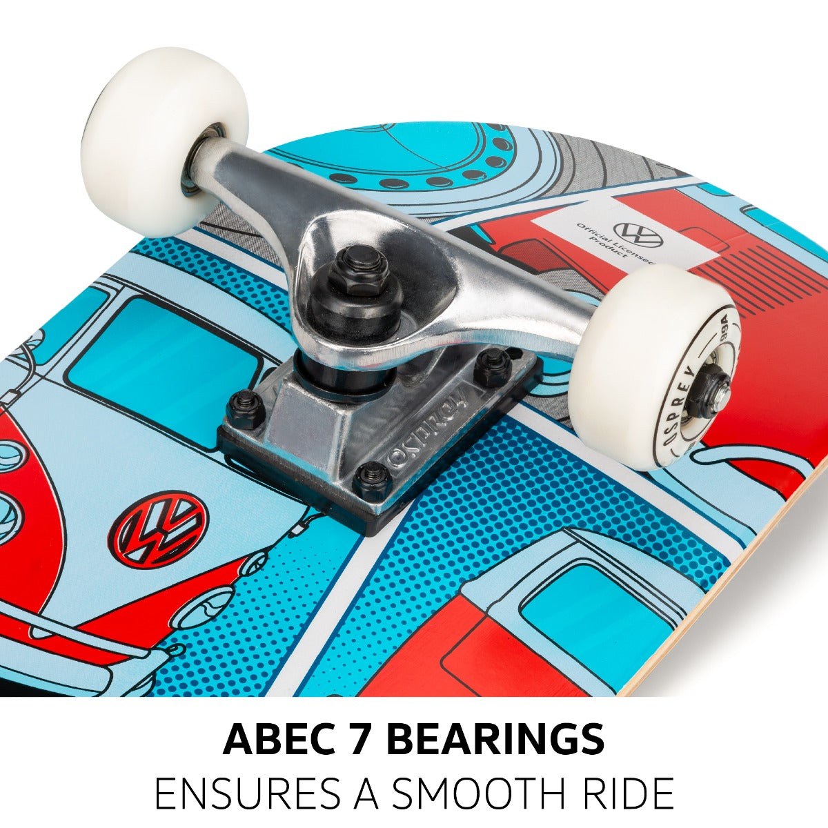 8" x 31" Complete Double Kick Skateboard - VW Comic