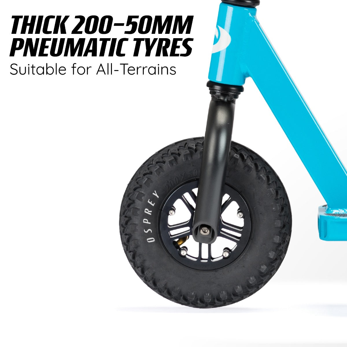 Sturdy stunt scooter for off-road terrain