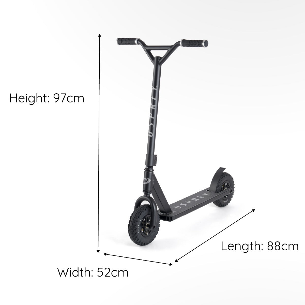 Scooter for dirt tracks and park use