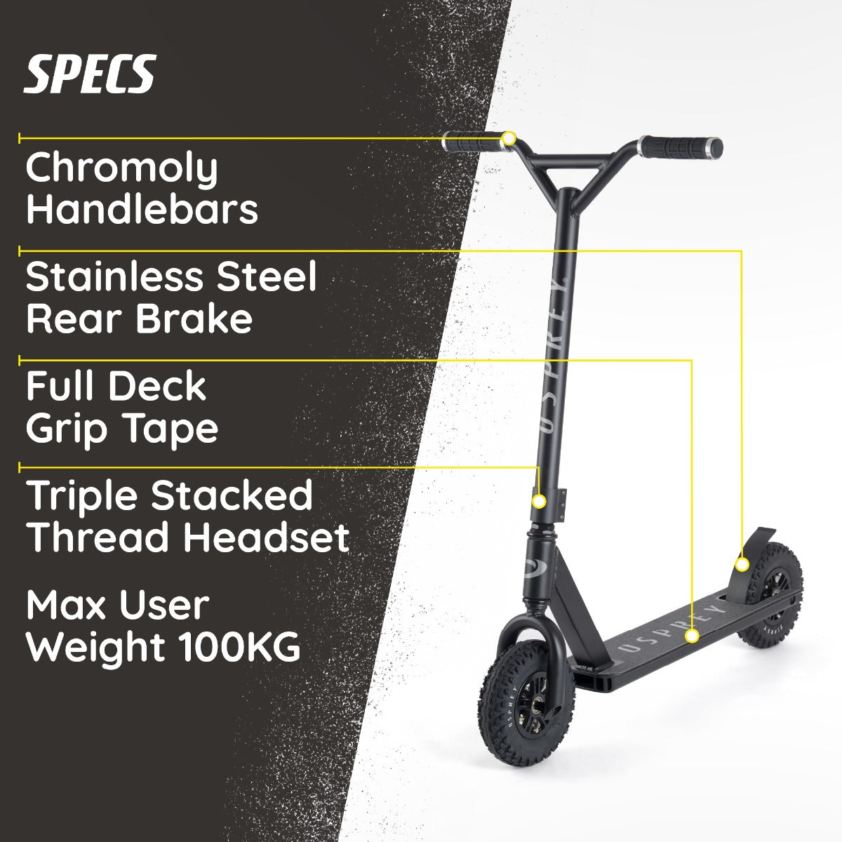 Big wheel outdoor scooter for children
