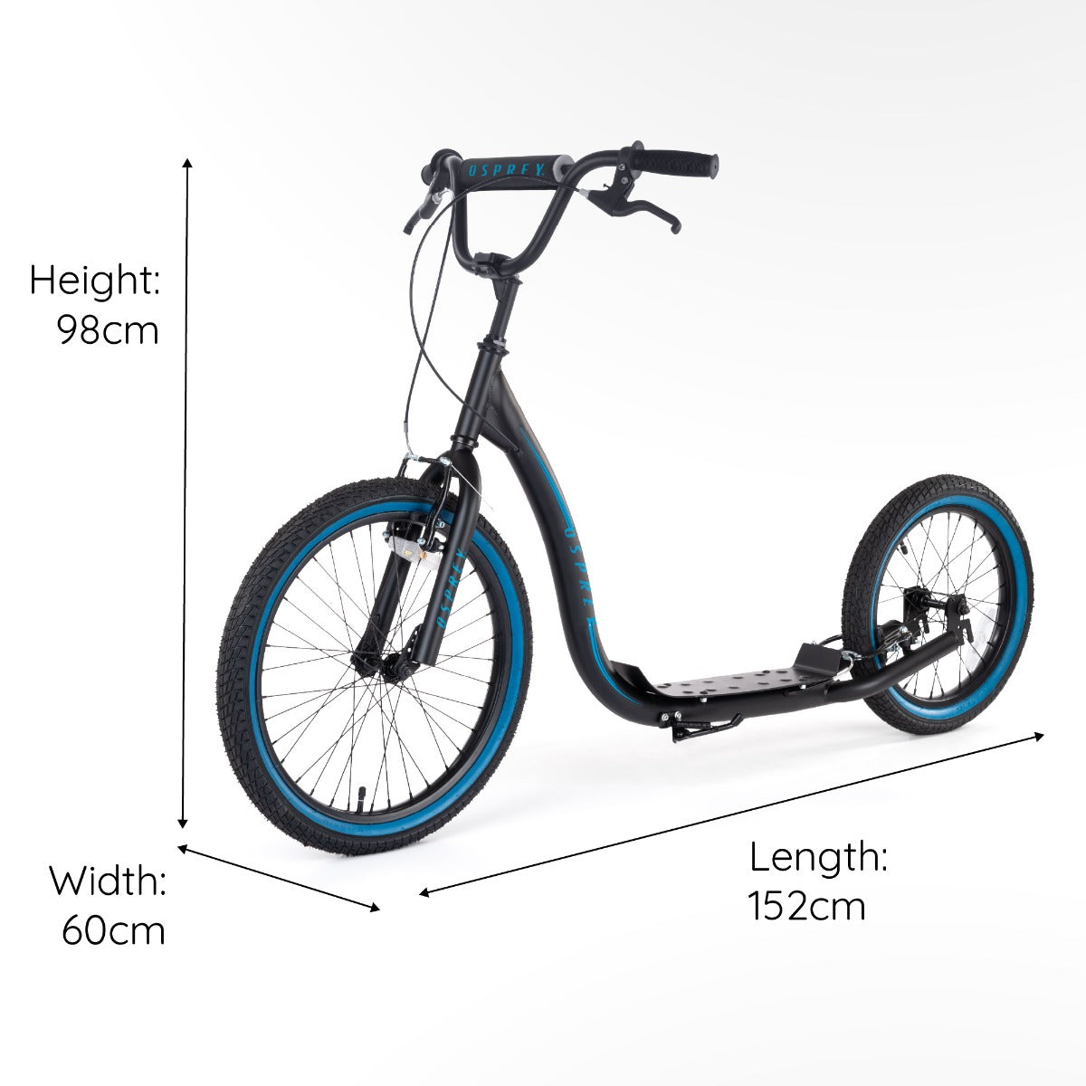 Two-wheel street scooter with rugged look