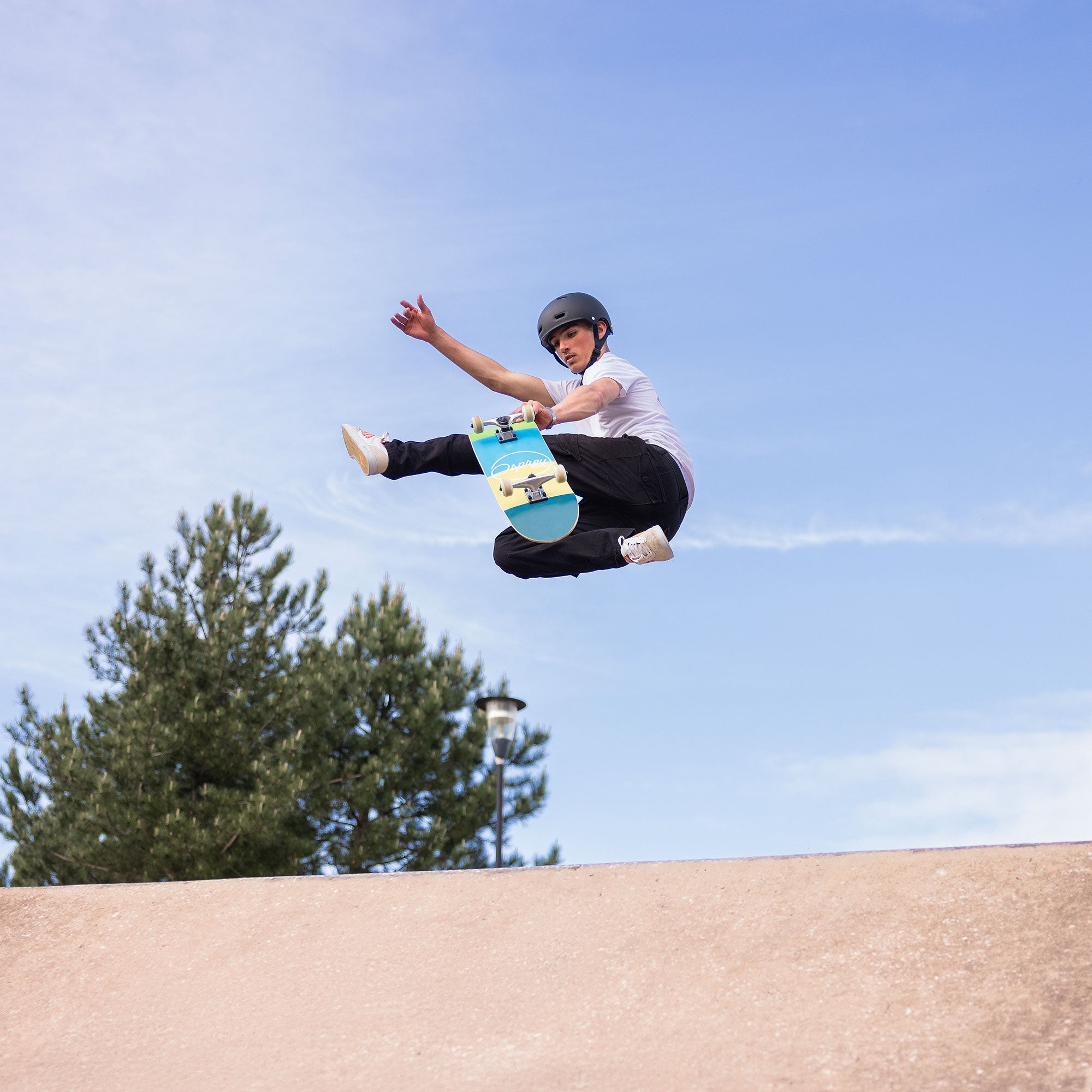 Colorful block pattern skateboard for kids