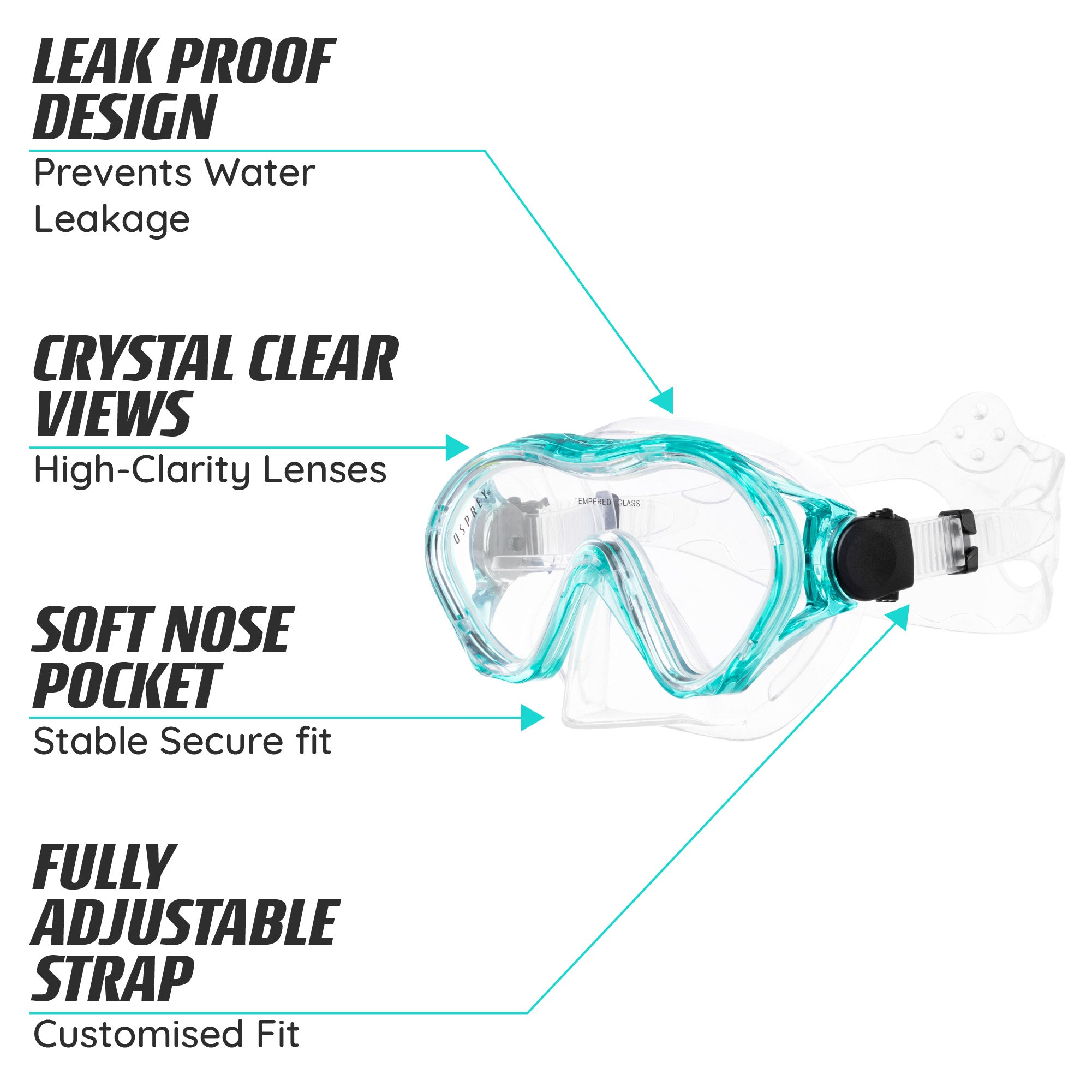Osprey Junior Snorkel Set - Aqua