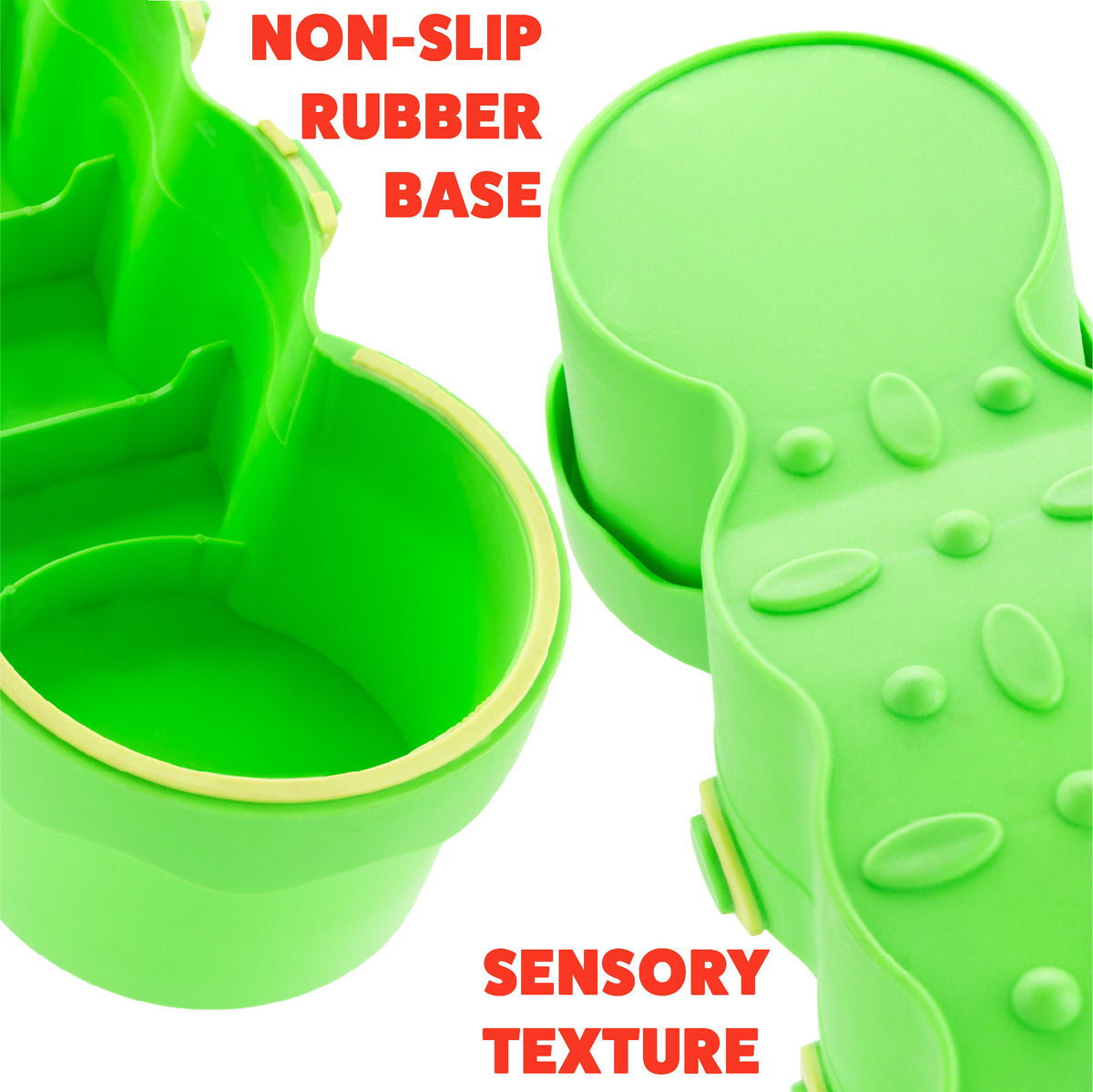kids garden stepping beams with non-slip rubber base