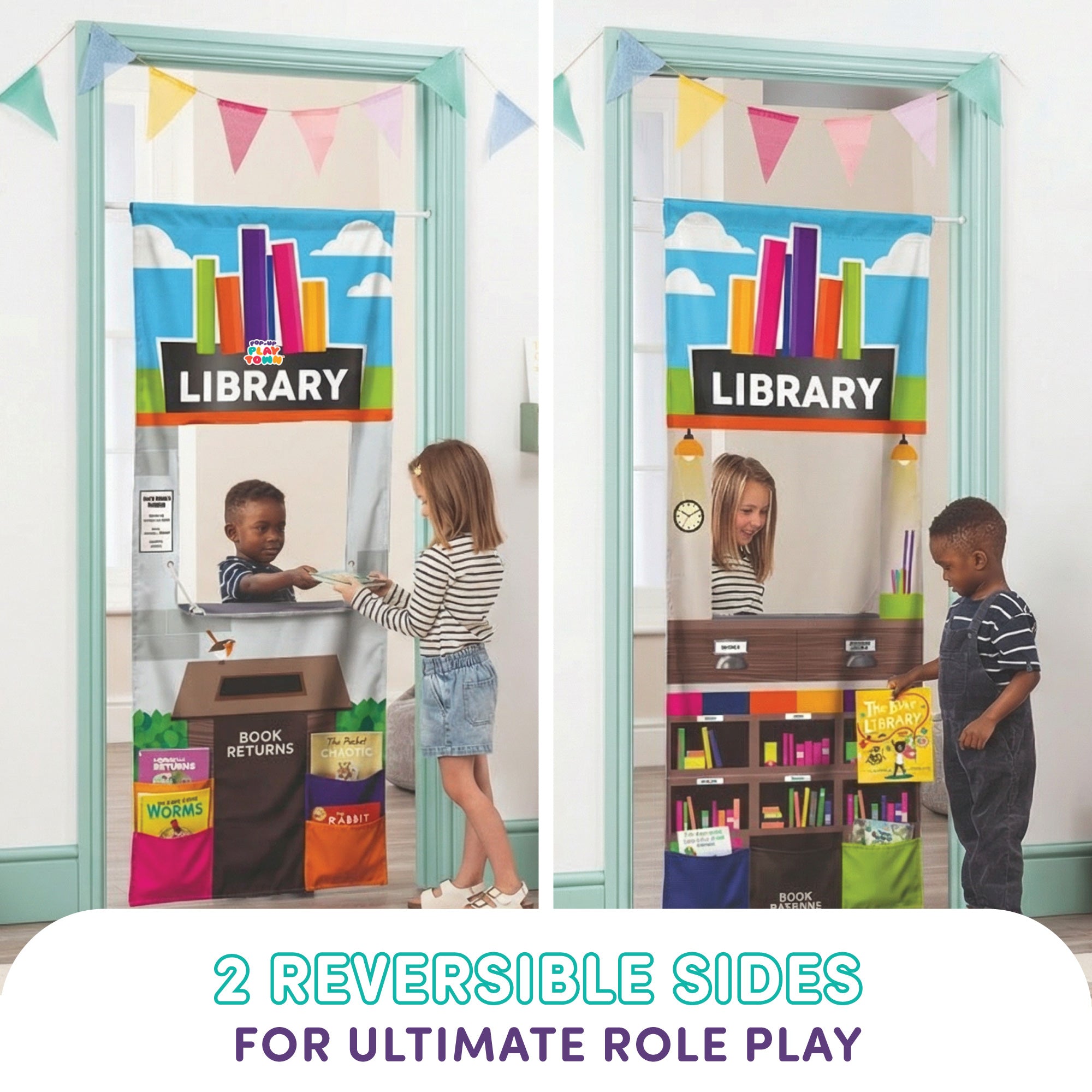 pop up play town library