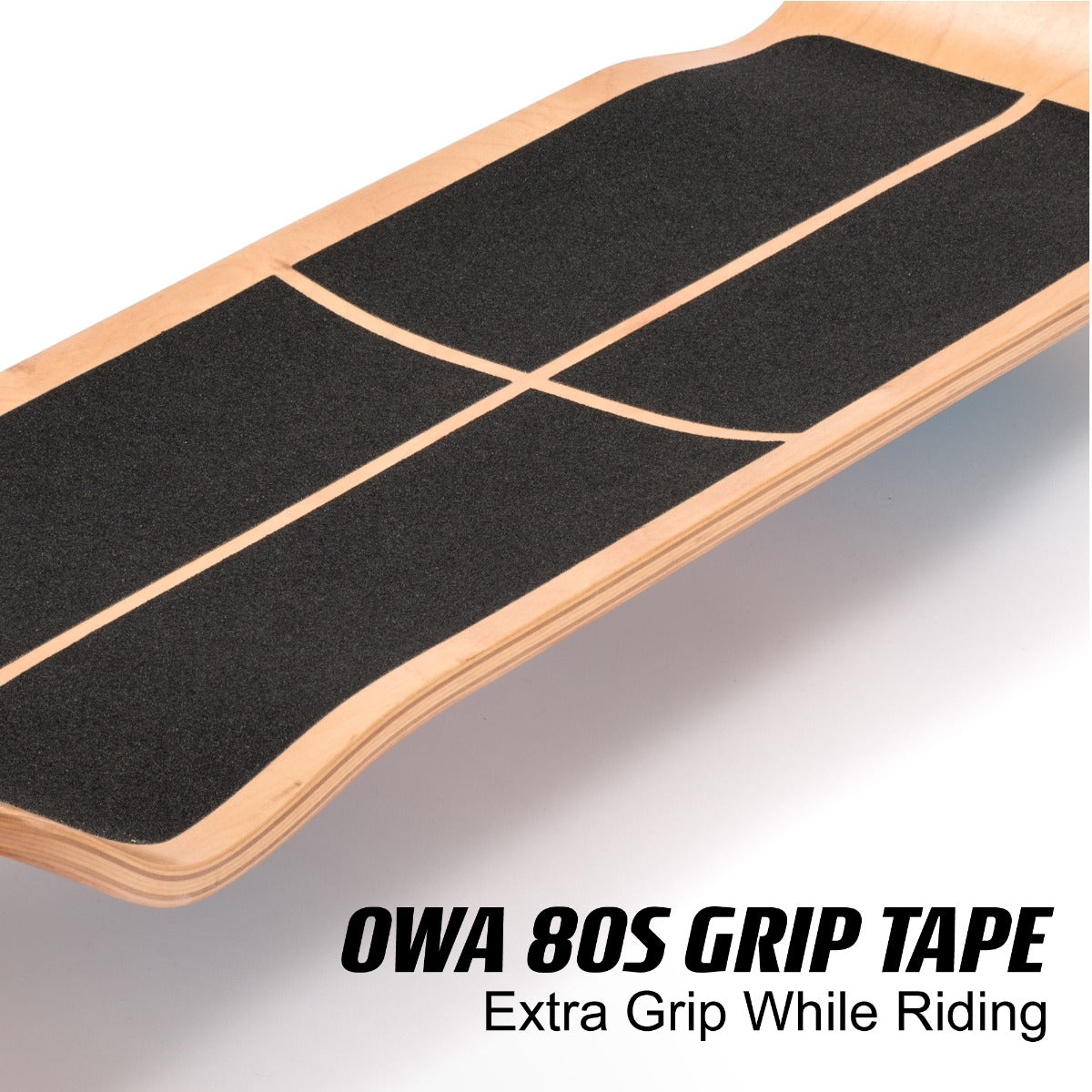 Low-rise longboard with wide deck
